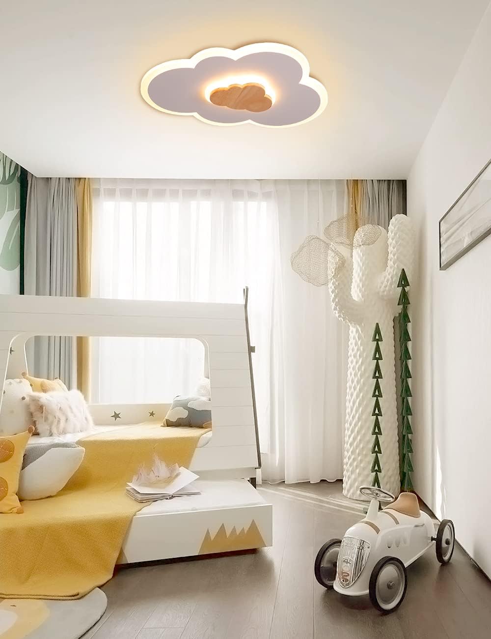Thumbnail 6 de FANLG LED-Deckenlampe Kinderzimmer 40 cm – dimmbar, Fernbedienung, 3000–6000 K, Wolkendesign