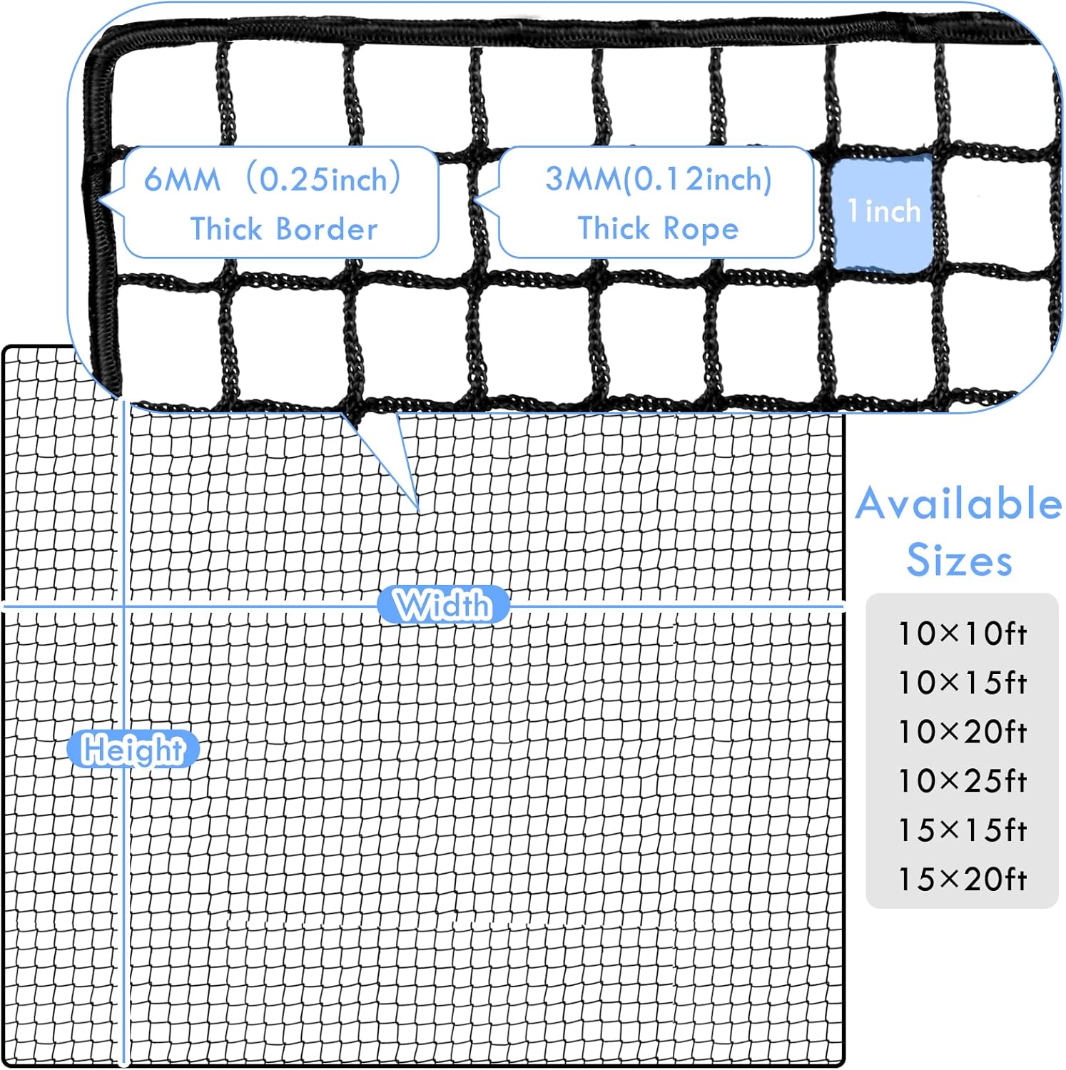 Thumbnail 3 de Amazgolf Golf Net: Flexible, Heavy-Duty Practice Barrier for Backyard Play