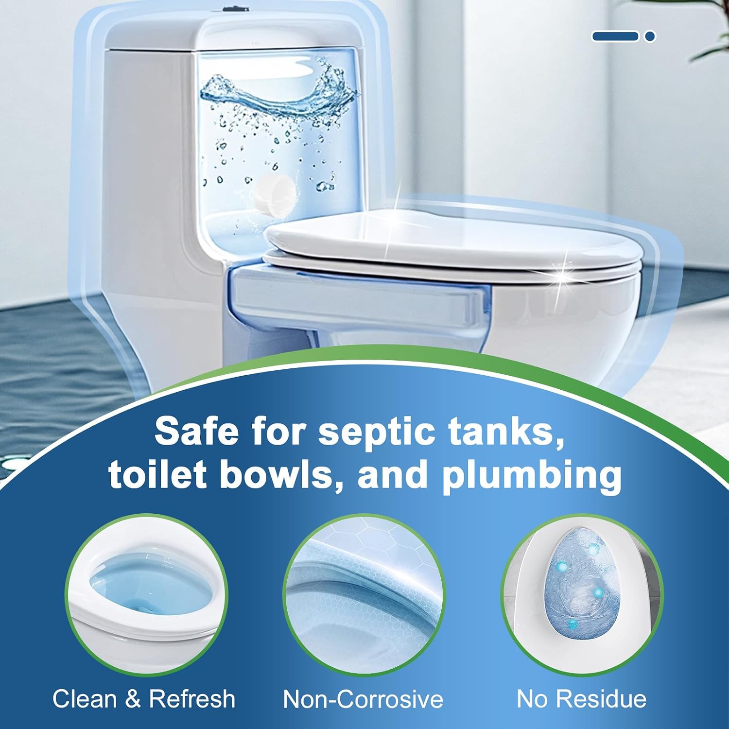 Detalle de Msvvko Toilet Bowl Cleaner Tablets, 12-Pack