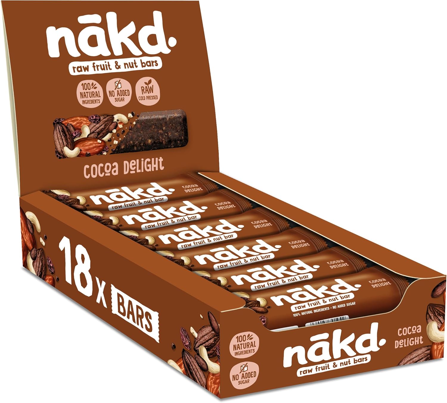 Thumbnail 4 de Nākd. Delizia al Cacao – Barrette crude con frutta e frutta secca