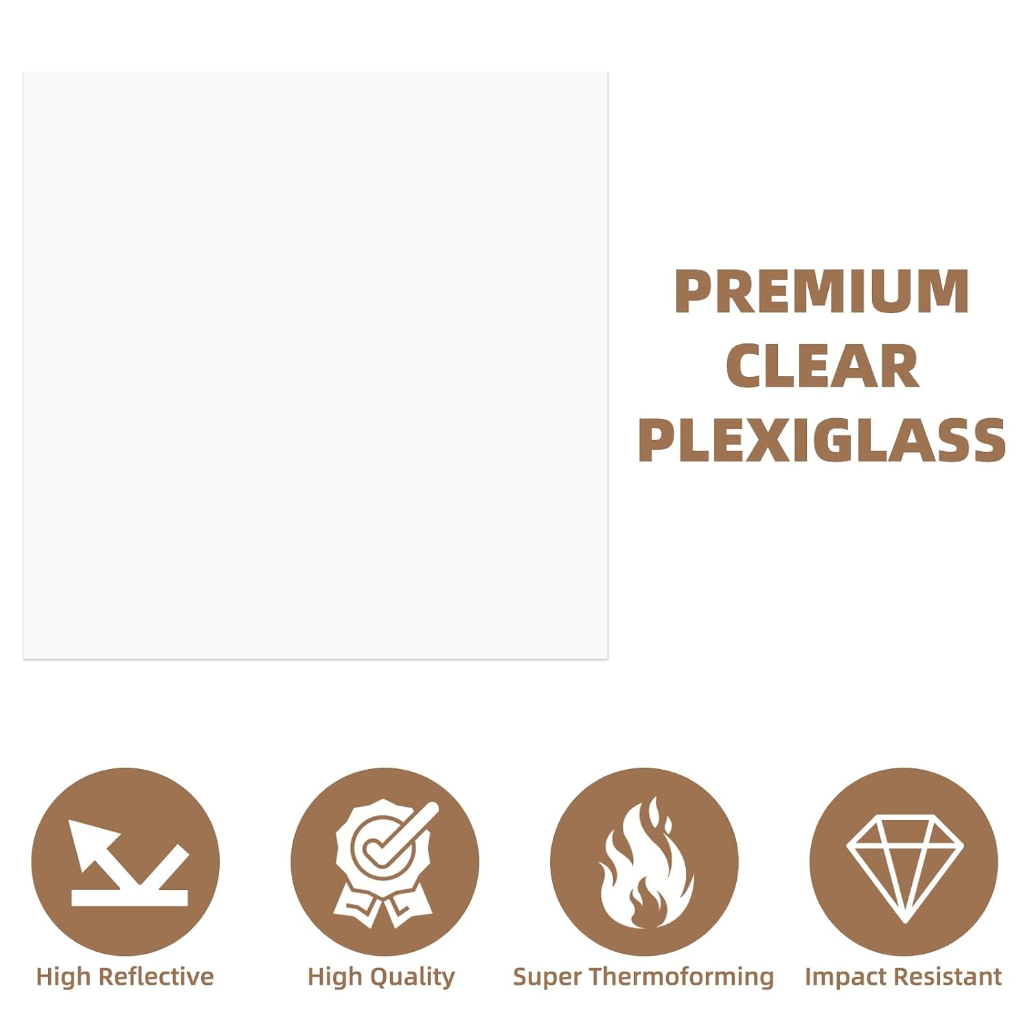 Detalle 1 de NORJIN Clear Acrylic Sheets, 1/8-inch Thick
