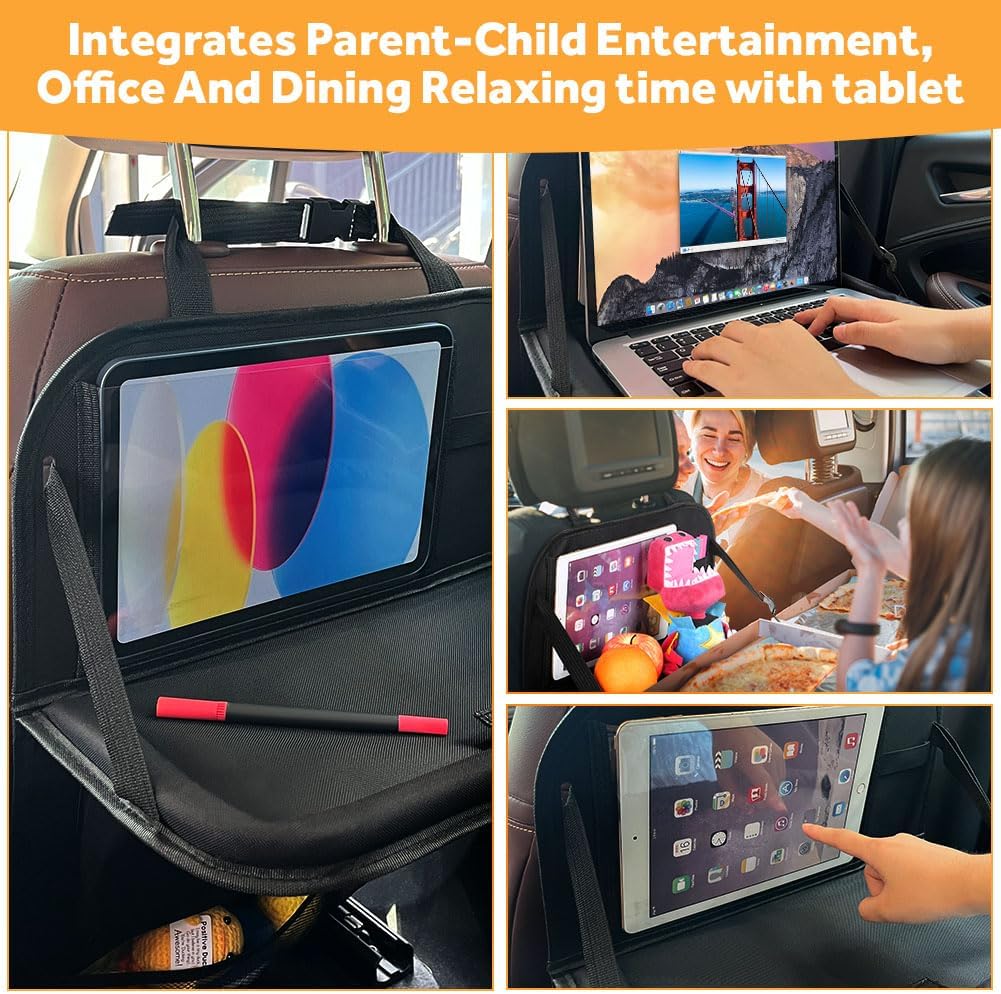 Thumbnail 6 de URAQT Car Seat Organizer 2 PCS — Back Seat Organisers with Folding Tray and Tablet Holder