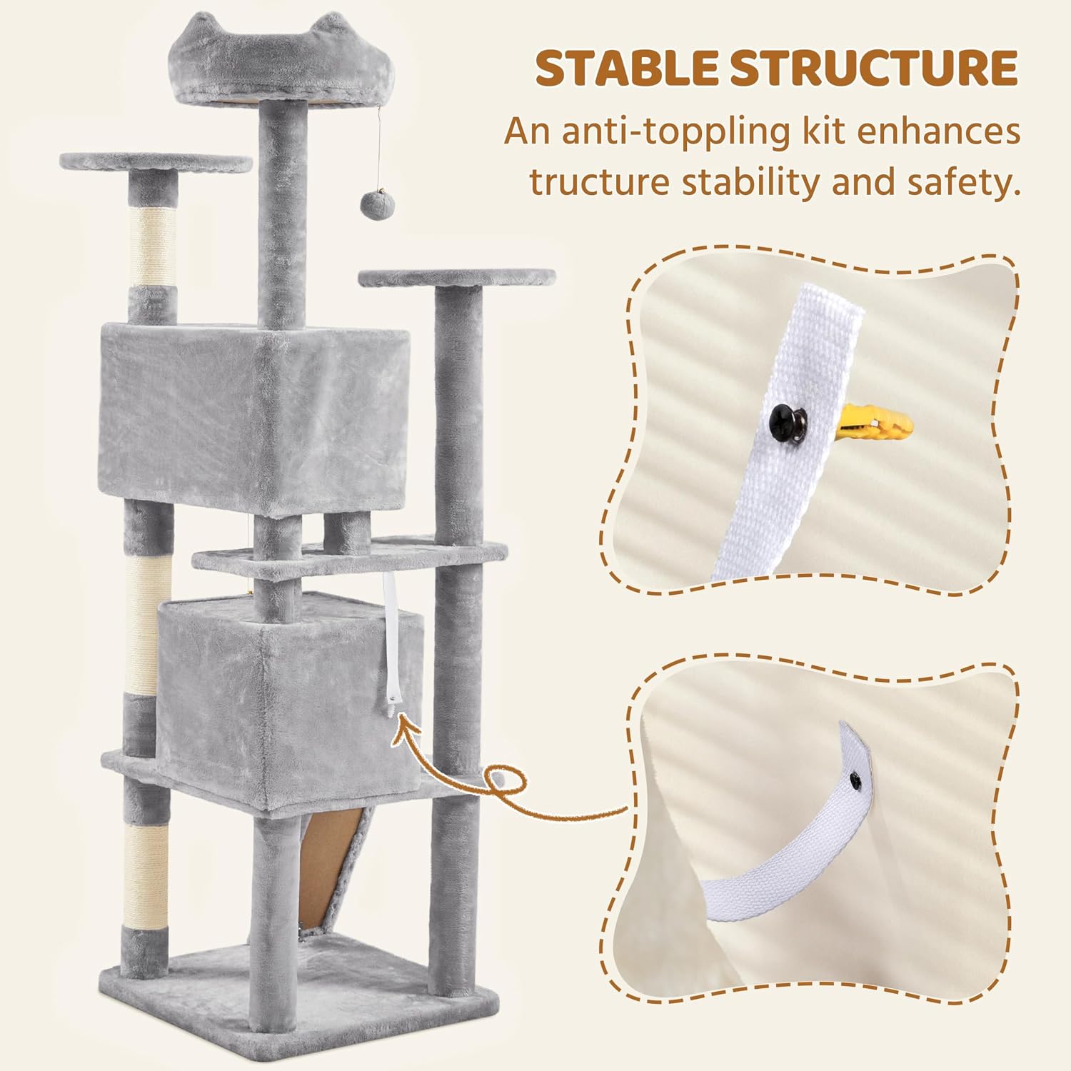 Detalle de Yaheetech Cat Tree, 70-inch