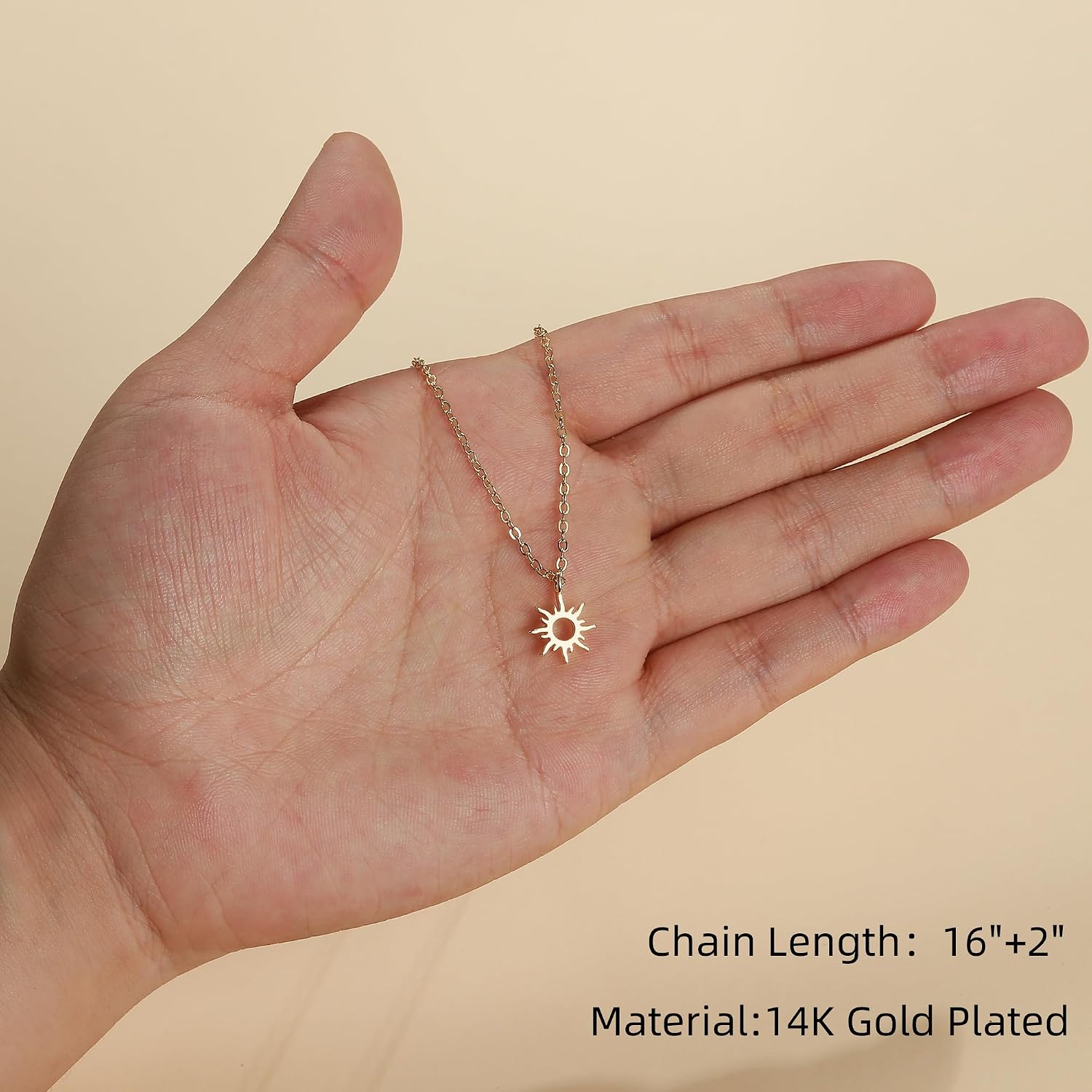 Detalle de TINGN Collana a forma di cuore in oro bianco 14K per donna e ragazza