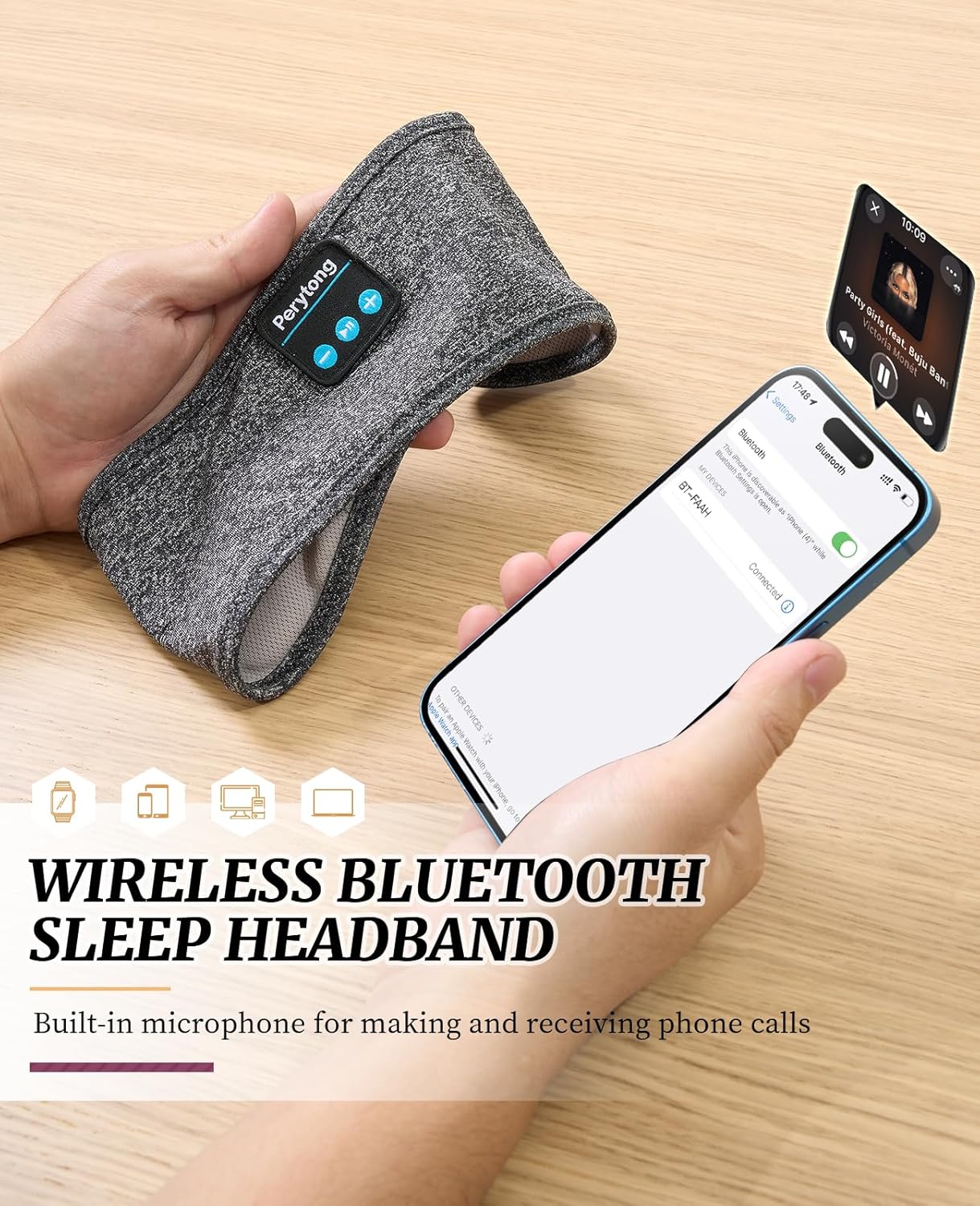 Thumbnail 6 de Perytong Sleep Headphones 12h