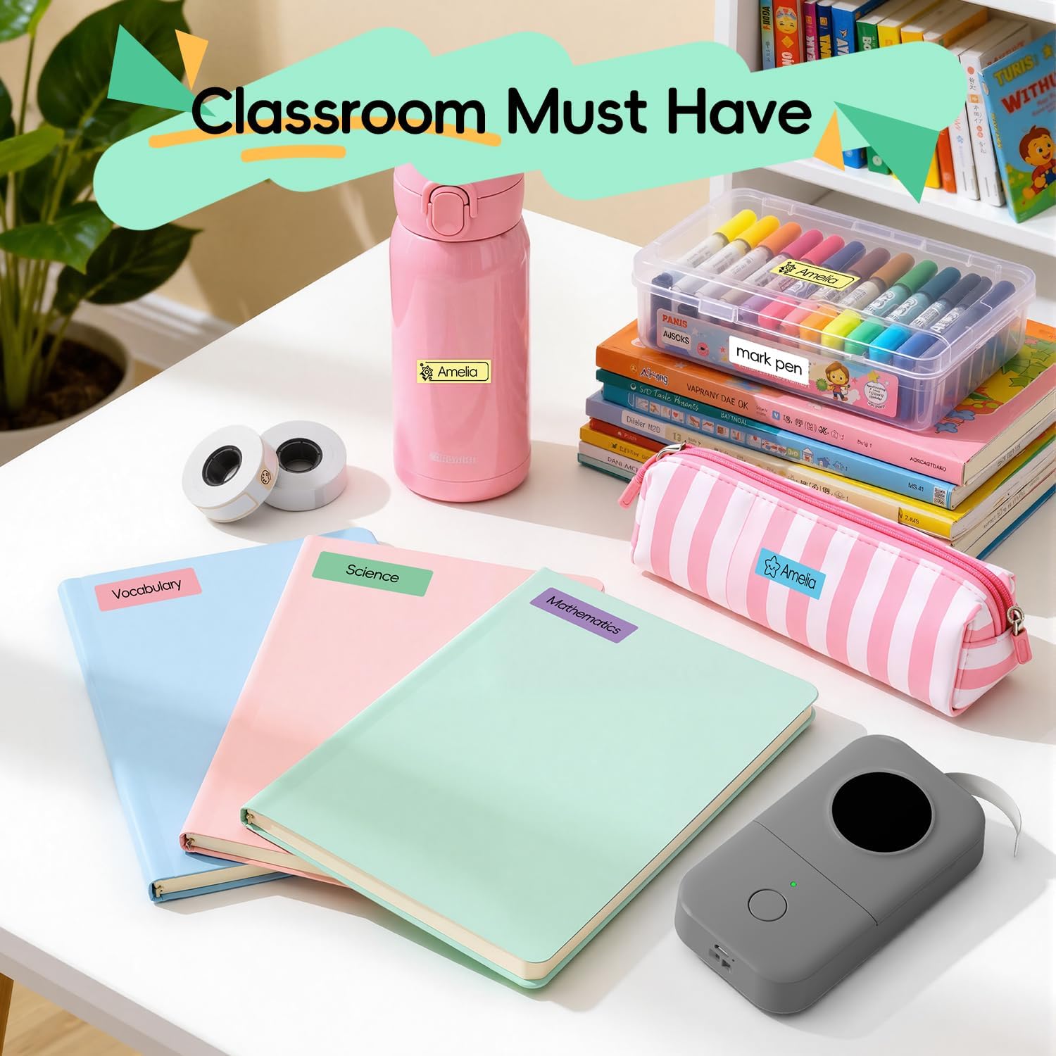 Detalle de Phomemo D30 Bluetooth Label Maker (Green) for pocket-sized label printing