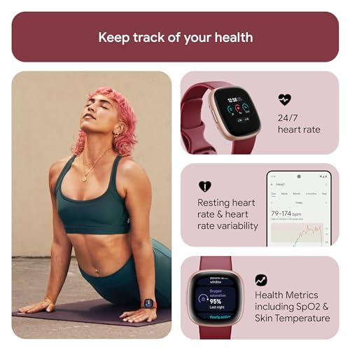 Detalle 2 de Fitbit Versa 4 Fitness Smartwatch with Google Health — Copper Rose Aluminium