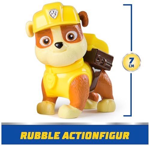 Detalle de PAW Patrol Rubble-Figur mit Bulldozer-Baufahrzeug – ab 3 Jahren