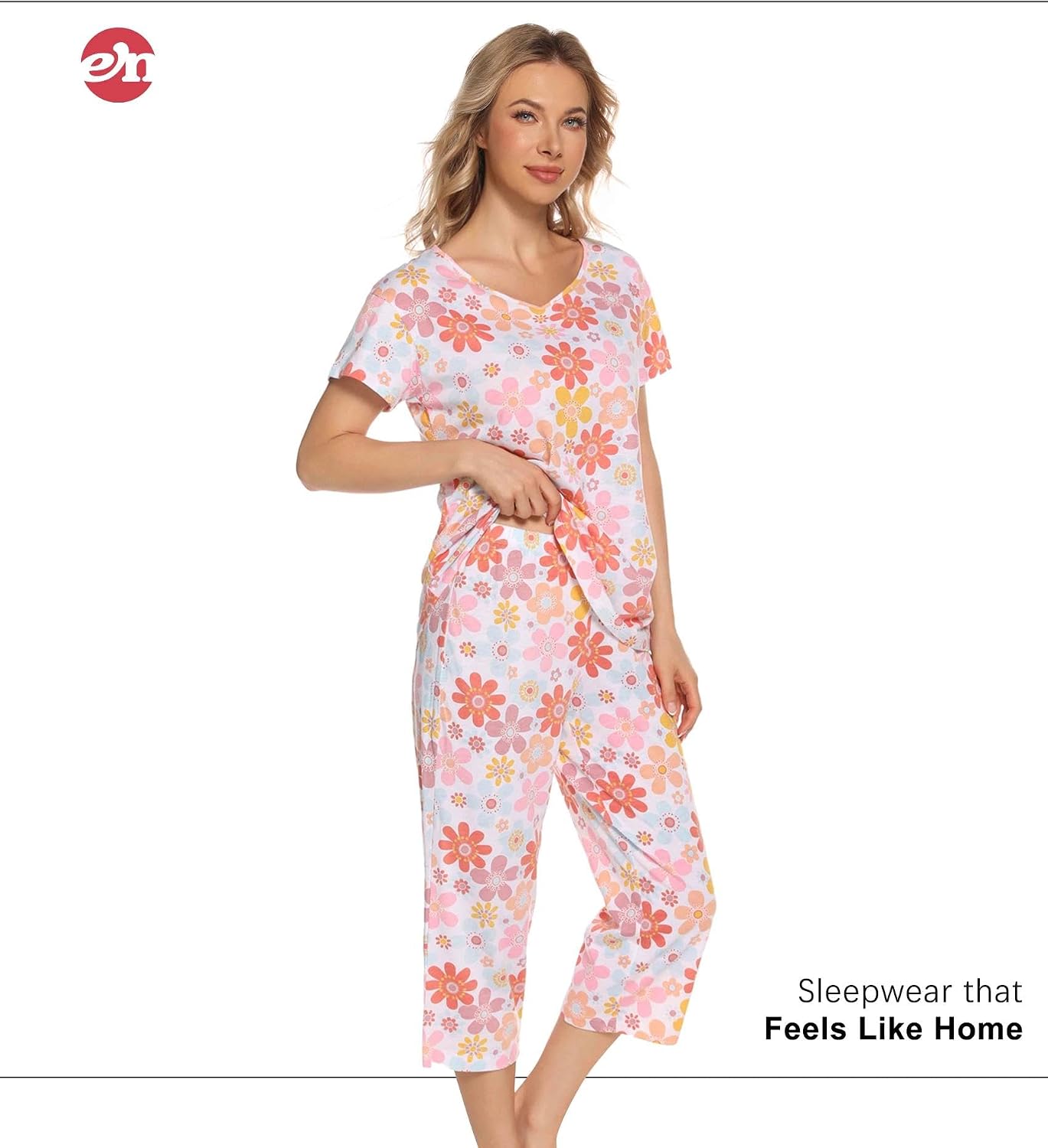 Detalle 2 de ENJOYNIGHT Women's Pajama Set, Cotton Blend