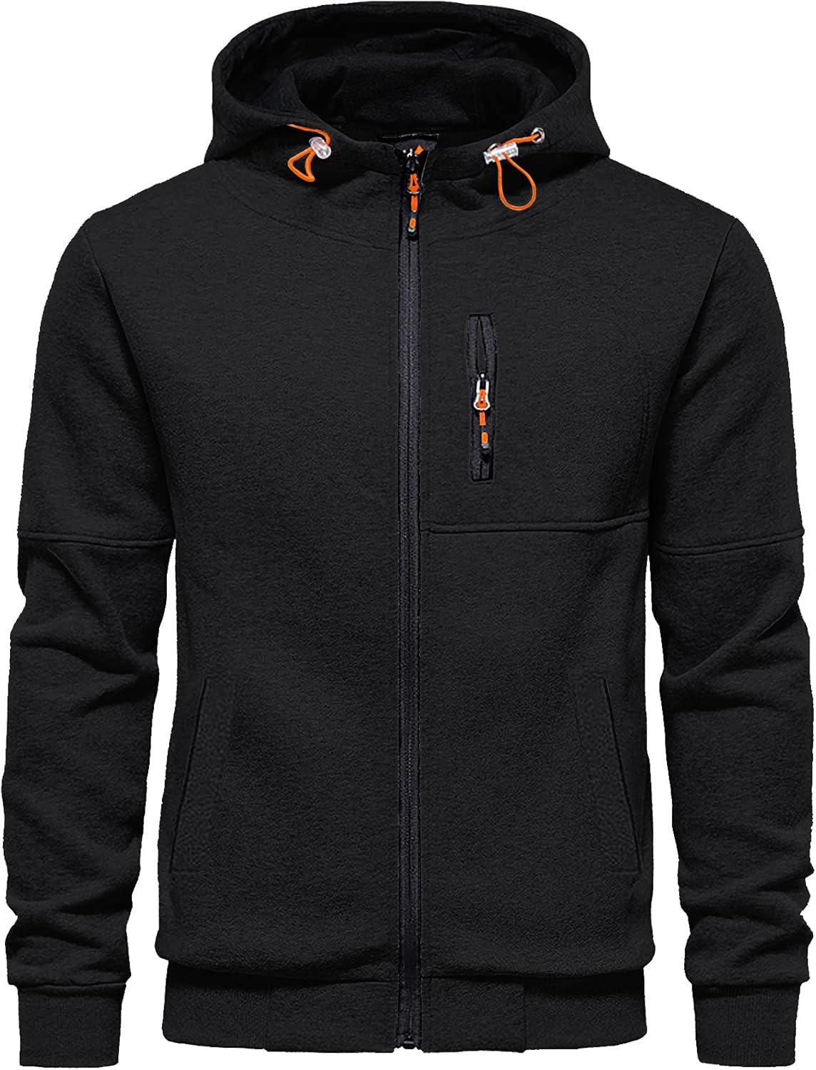 Detalle de CTU Herren Hoodie Zip Up Langarm Fleece – warmes Allround-Modell von S bis 3XL