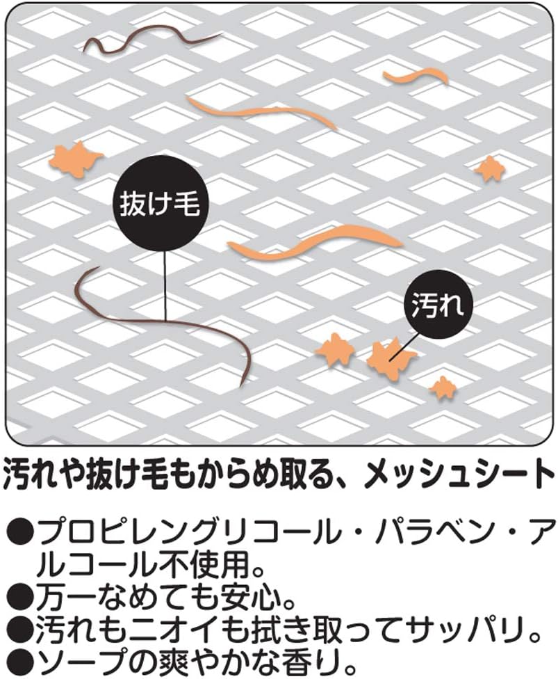 Detalle de ドギーマン ウエットシャンプータオル 犬用 超大判 40×30cm、17枚入×3個パック×2個