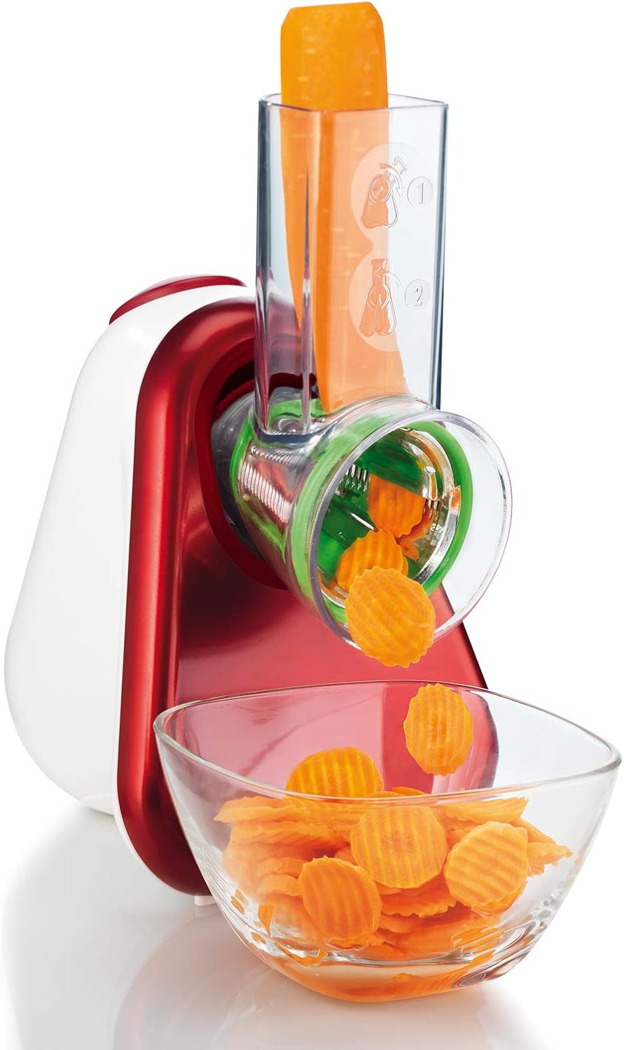 Detalle de Moulinex Fresh Express Découpe-légumes électrique 3 fonctions – Rouge
