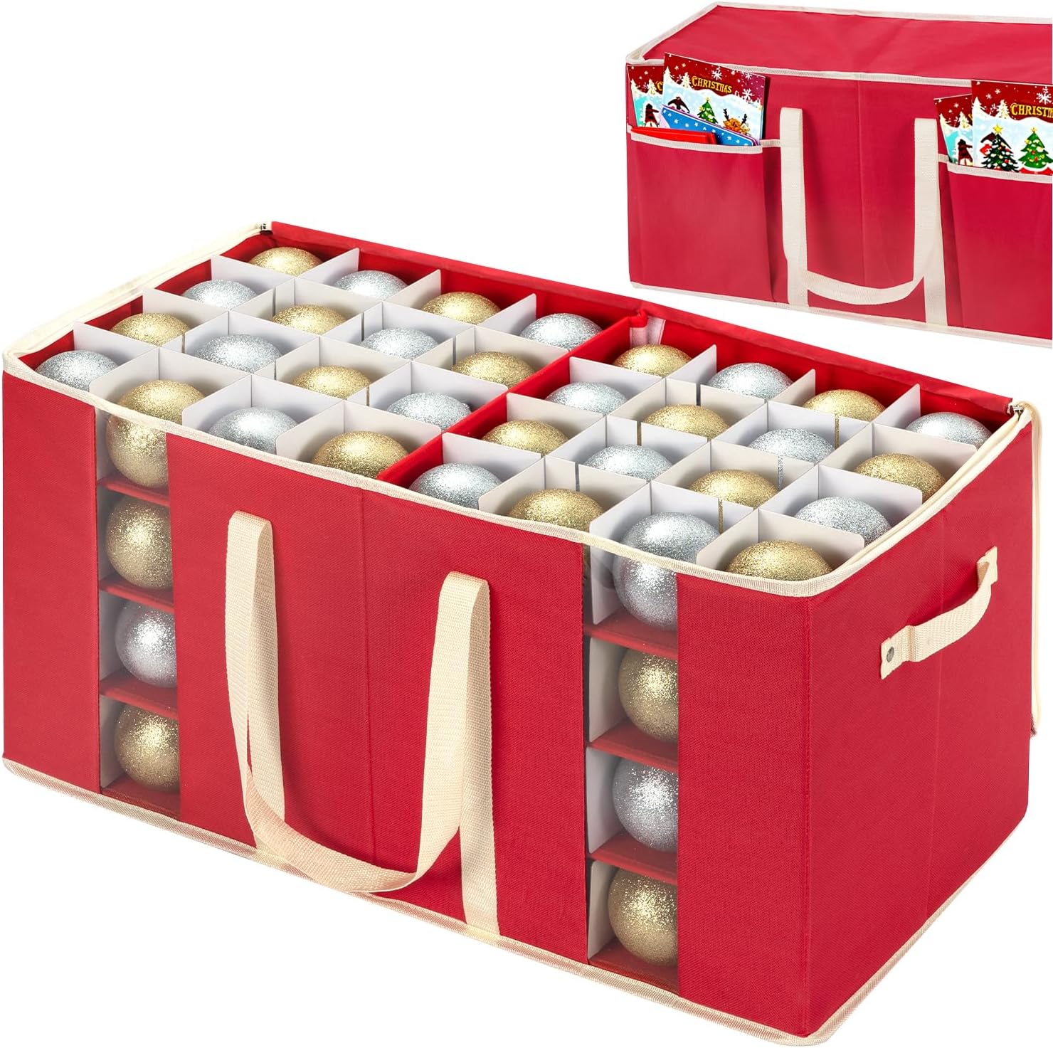 inin Christmas Ornament Storage Box 128-count