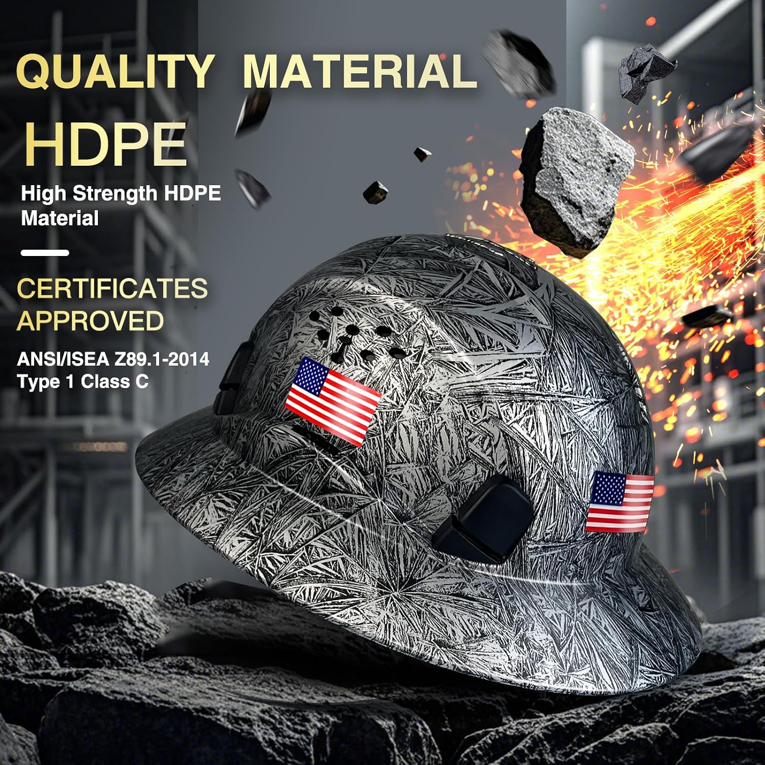 Detalle 1 de SAFEBUILDER Full-Brim Hard Hat WB-1