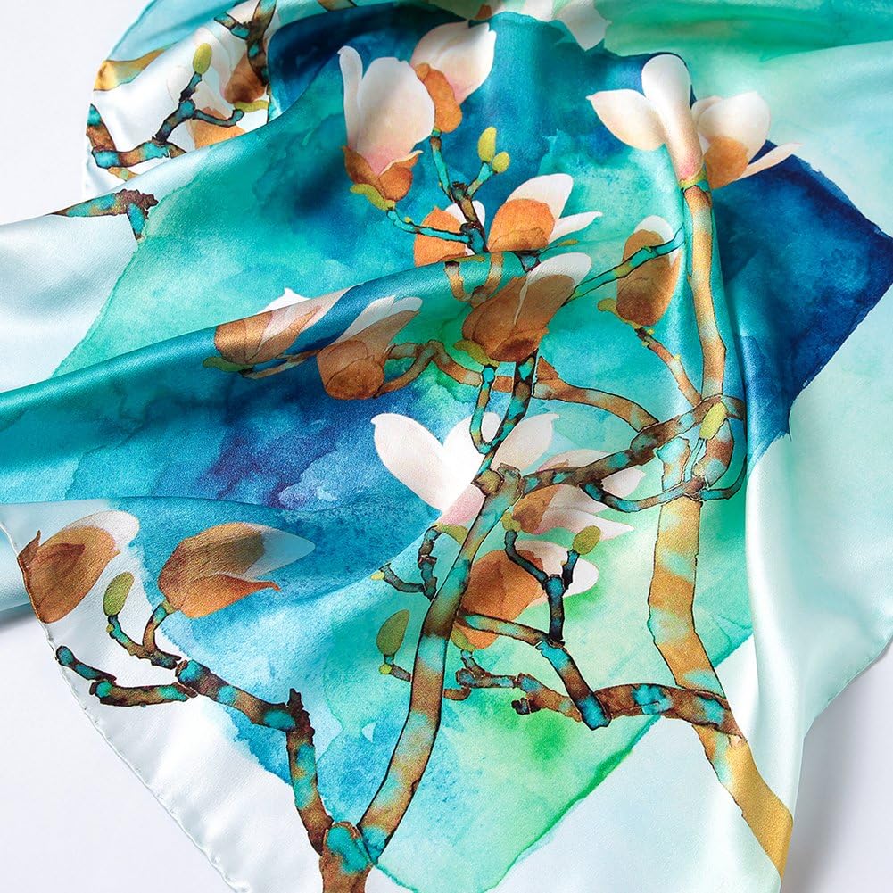 Thumbnail 3 de STORY OF SHANGHAI Sciarpa di Seta 100% – foulard écru con fantasia orientale