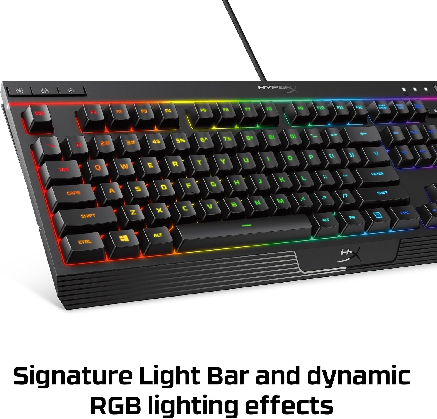Thumbnail 6 de HyperX HX-KB5ME2-UK Alloy Core RGB Membrane Gaming Keyboard (UK Layout)