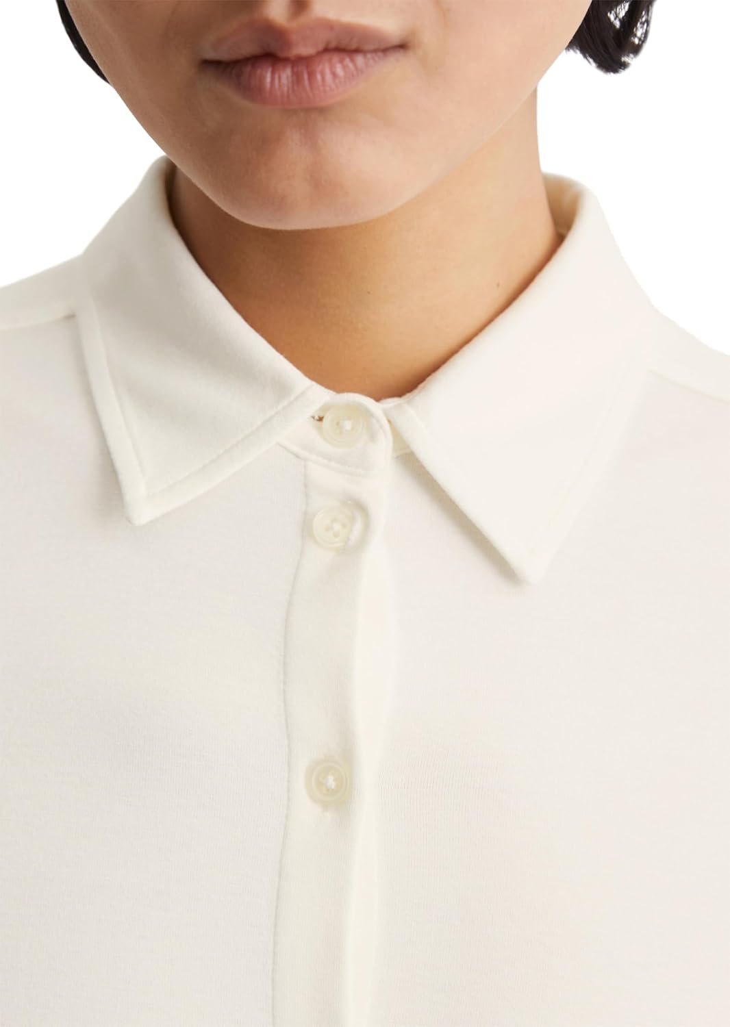 Thumbnail 3 de Marc O'Polo Damen Jerseybluse mit Stretch-Anteil Spitzkragen
