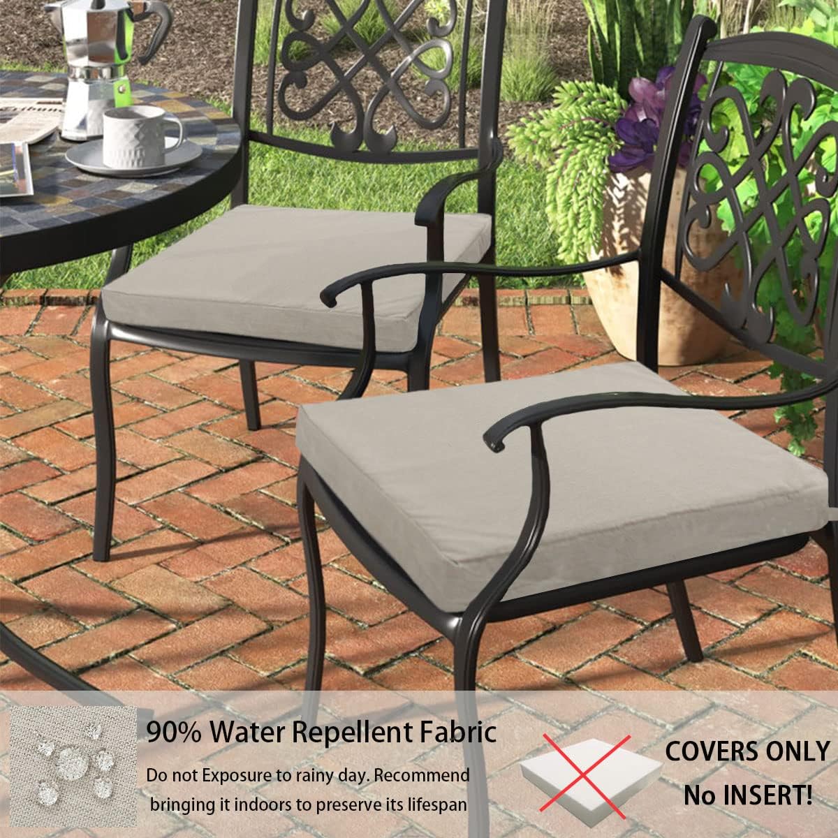 Detalle 1 de FUNHOME Outdoor Cushion Covers 24 x 22 x 4 Inches