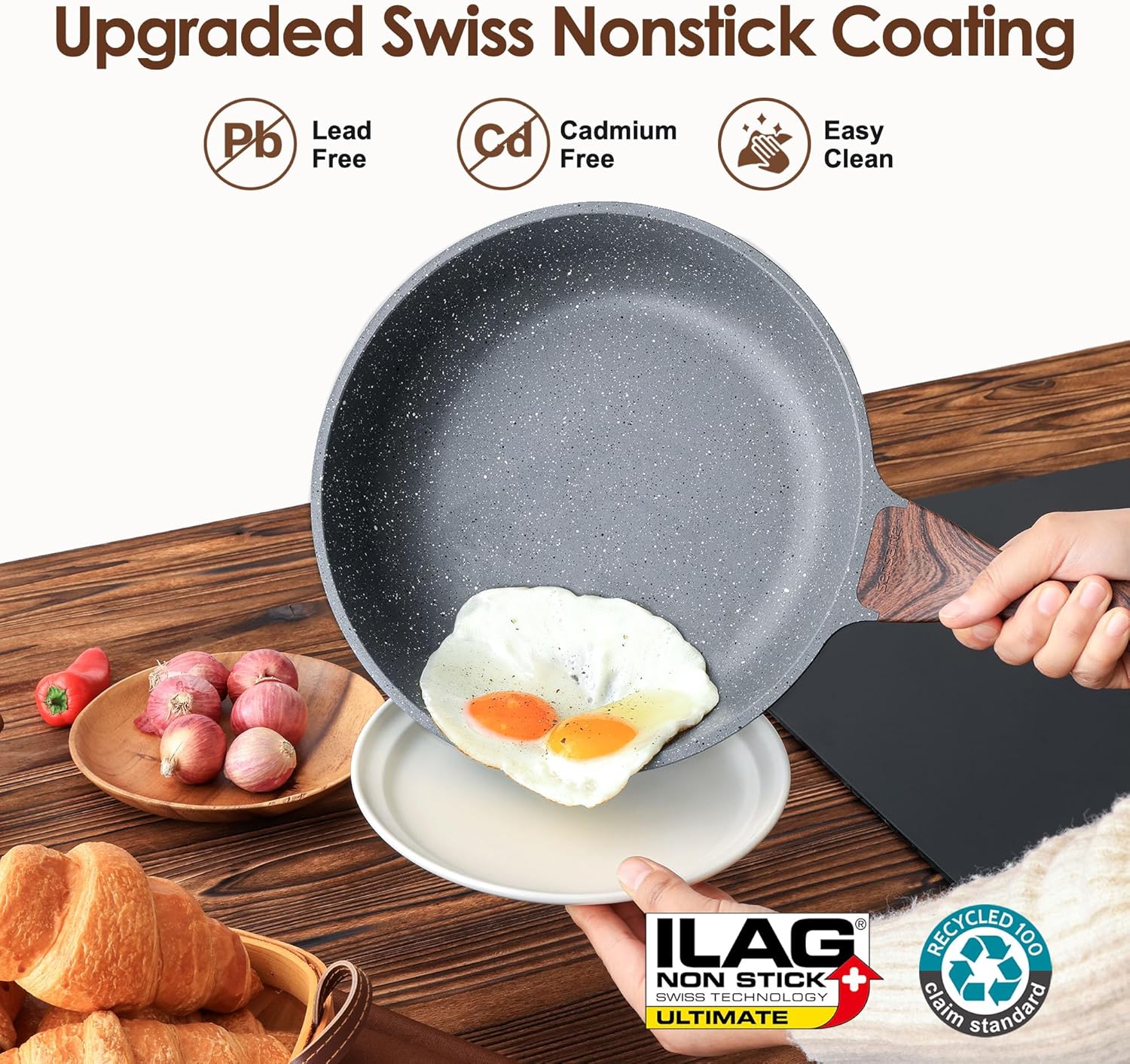 Detalle 2 de SENSARTE Nonstick Cookware Set 16-Piece