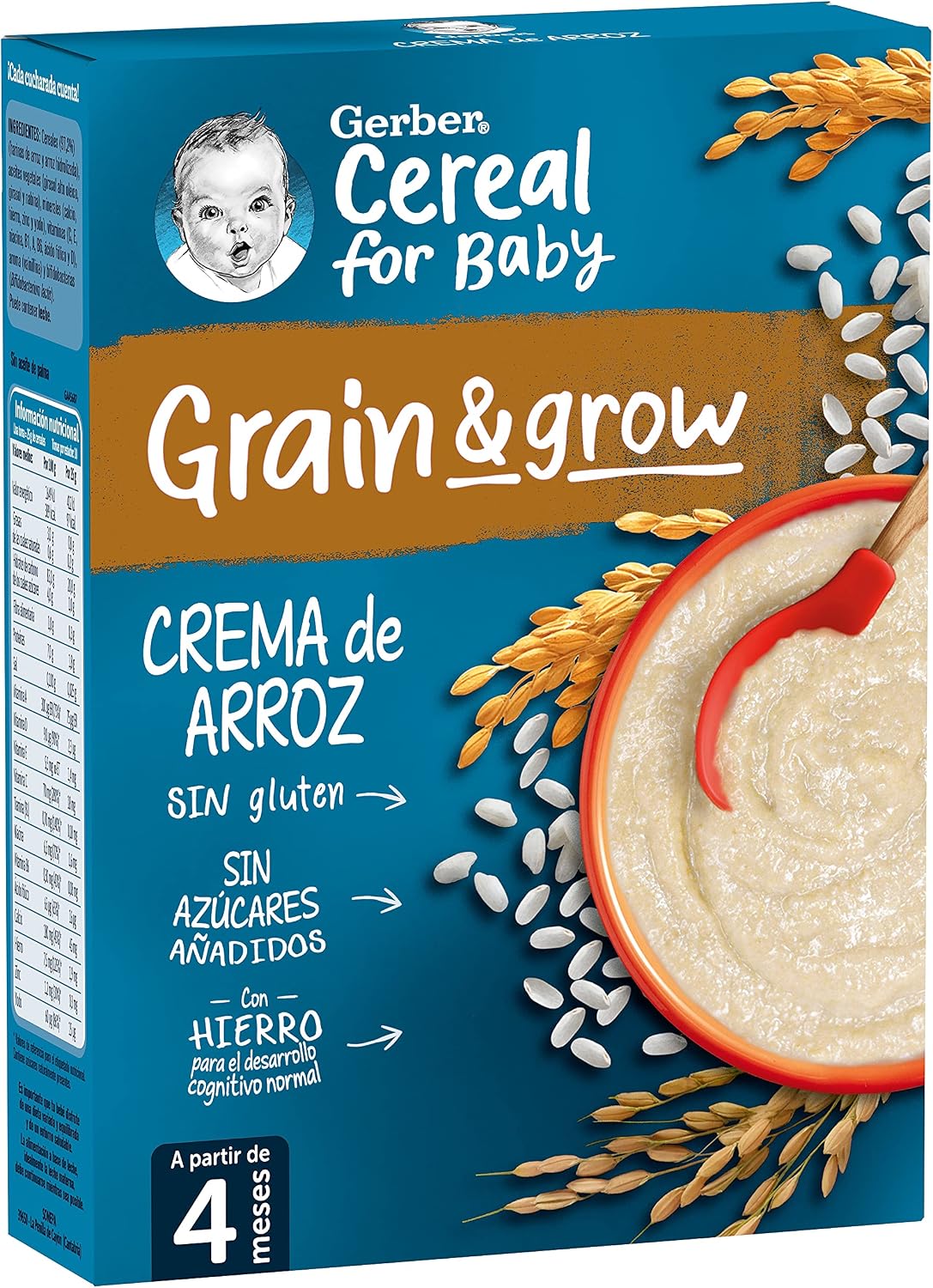 Thumbnail 1 de GERBER Crema de Arroz Sin Gluten para Bebés 🍚 9x250g