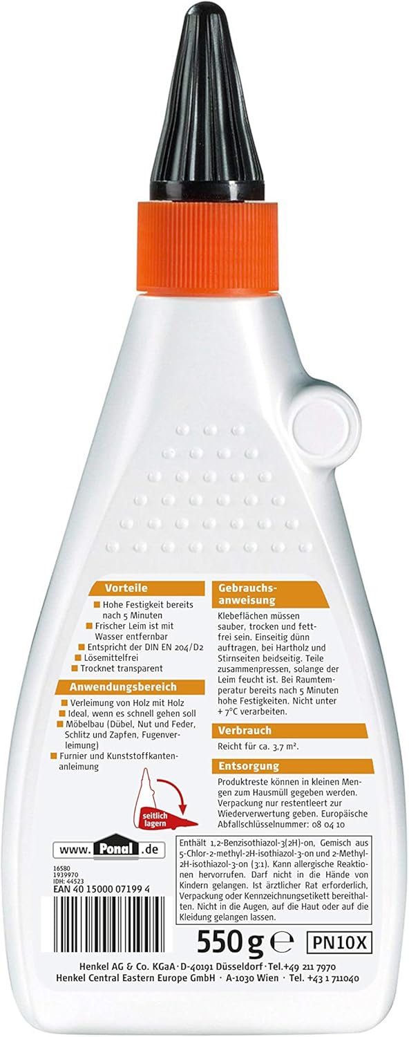 Thumbnail 1 de Ponal Express Holzleim – transparenter, schnell trocknender Holzkleber (550 g)