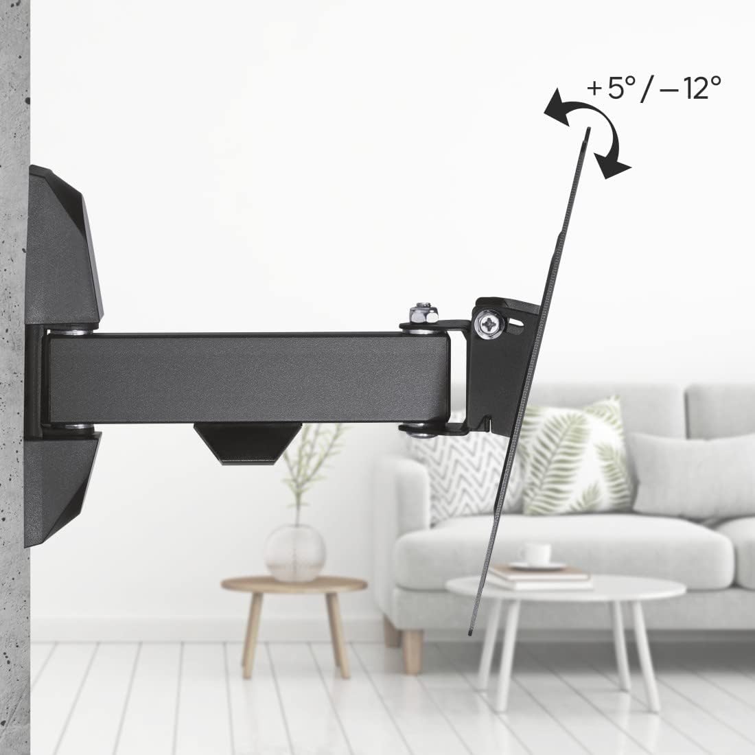 Thumbnail 3 de Hama 118100 Full Motion TV wall mount & monitor mount (19–48 inches, VESA up to 200 x 200) in Black
