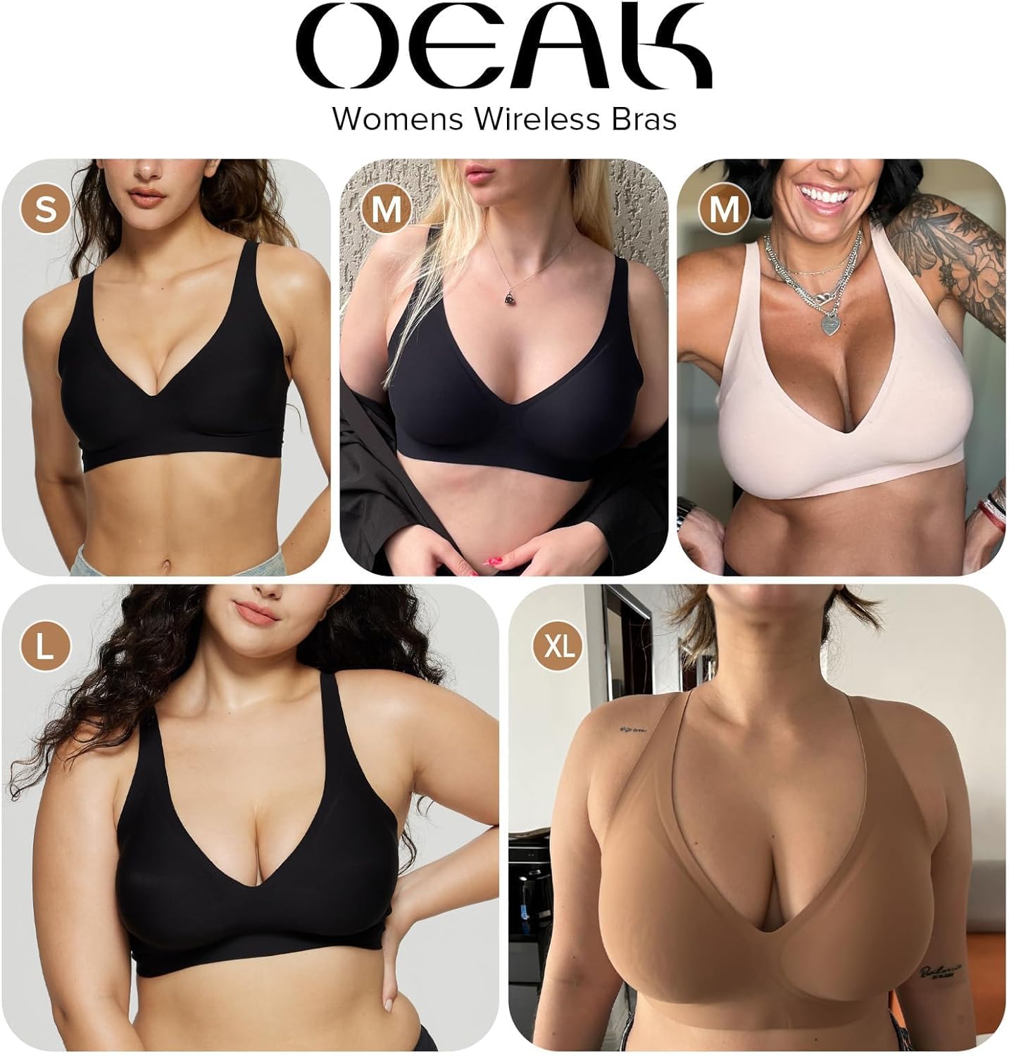 Thumbnail 6 de OEAK Deep V No-Wire Bra for Women (Seamless Lift & Comfort)