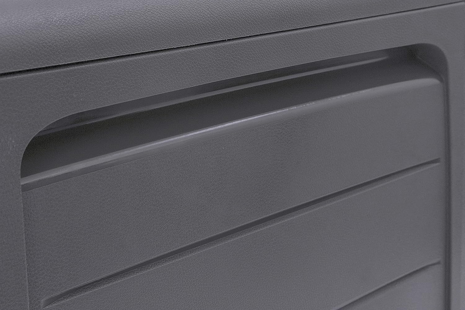 Detalle de Keter Marvel+ 270L Outdoor Storage Box – Graphite Wood Panel Effect