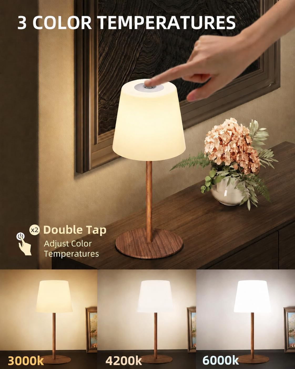 Thumbnail 5 de EZVALO Outdoor Cordless Table Lamp 4500mAh