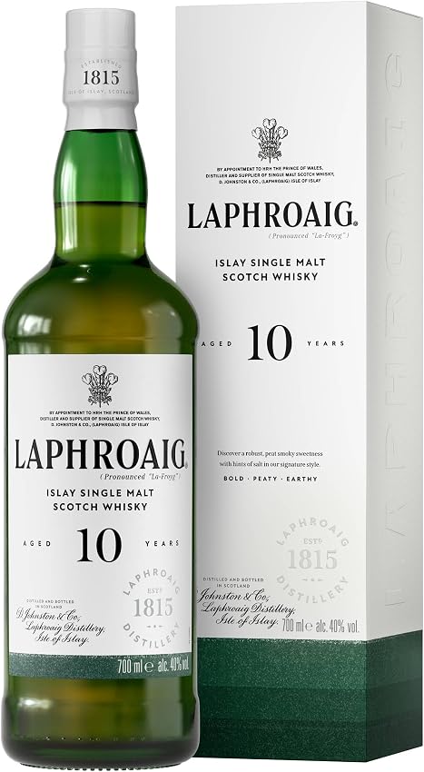 Detalle de Laphroaig 10 años Whisky Escocés Islay 🥃 750ml