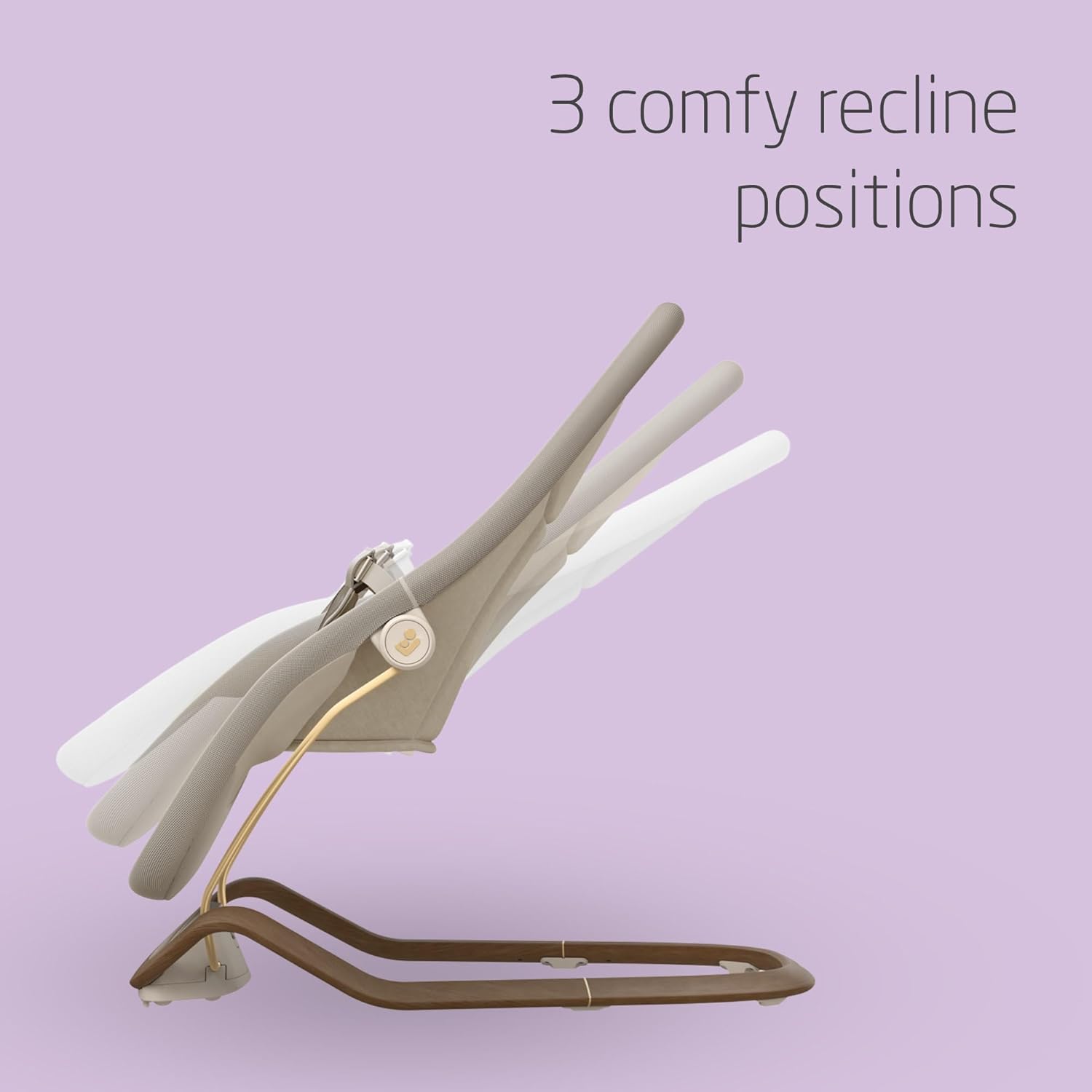 Thumbnail 2 de Maxi-Cosi Dove baby bouncer (0-3 years, 0-15 kg) – foldable, portable recline with 3-point harness in Elegance Beige