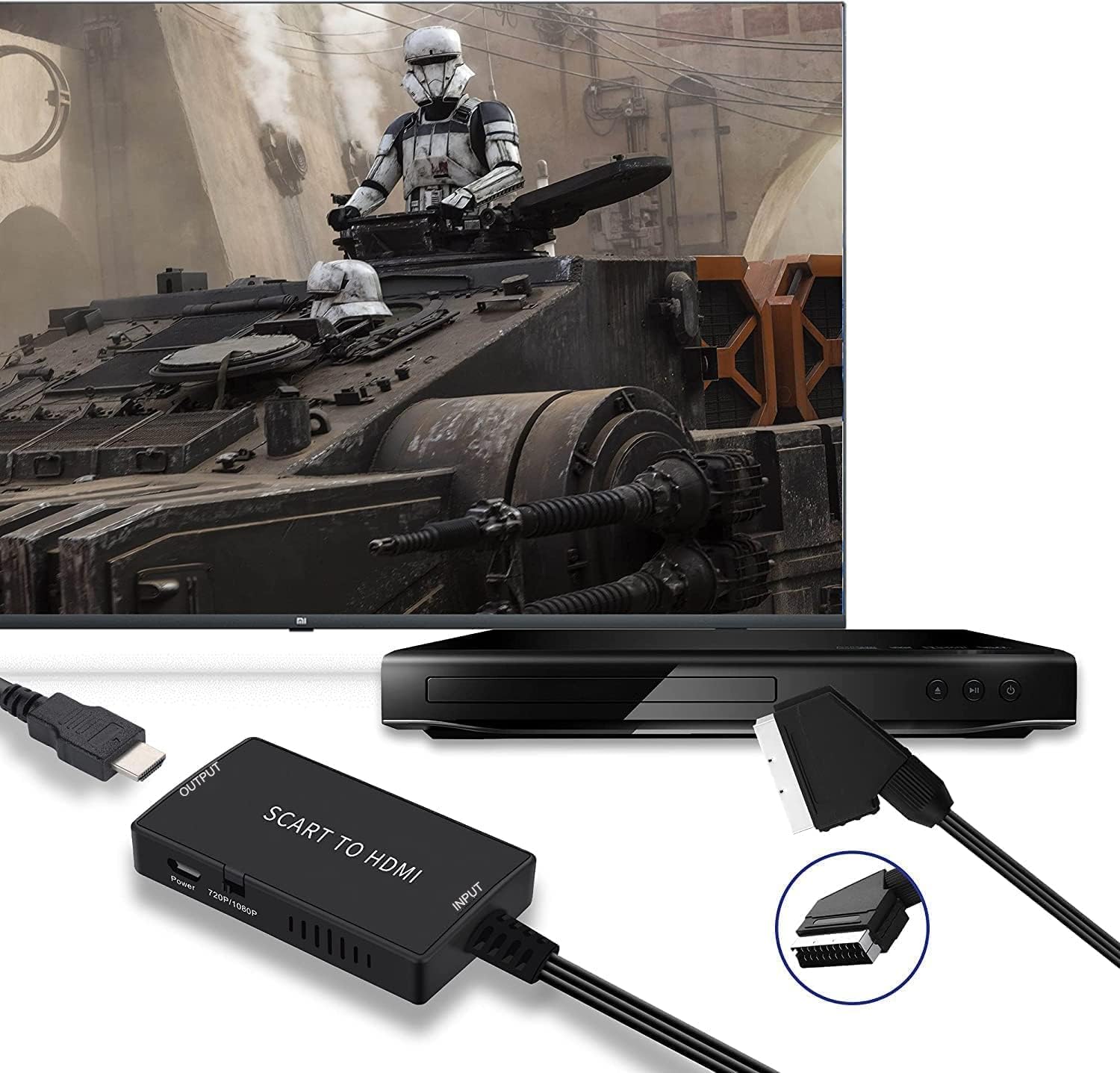 Thumbnail 3 de AIFHDAUF Scart auf HDMI Konverter 1080p