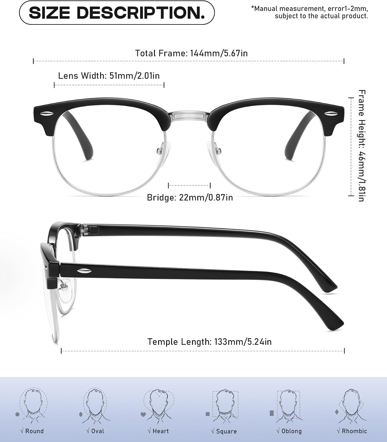 Thumbnail 4 de Perfectmiaoxuan Blue light glasses 2 pack