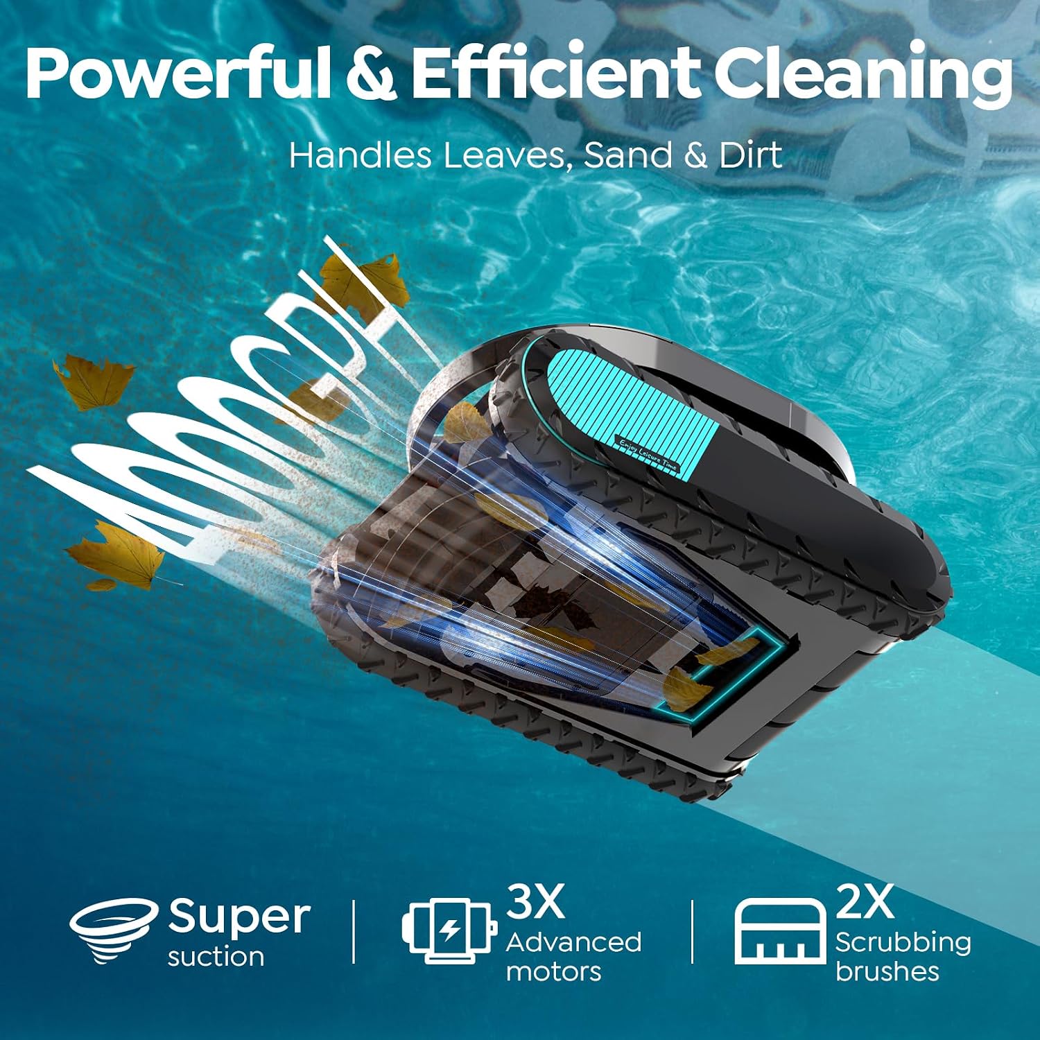 Detalle de Pleco Pro Robotic Pool Cleaner, 240-Minute Runtime