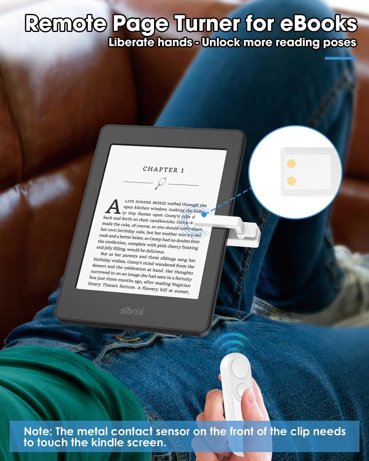 Thumbnail 2 de GEKVIVE RF Remote Control Page Turner (white) for Kindle Paperwhite, Scribe & more