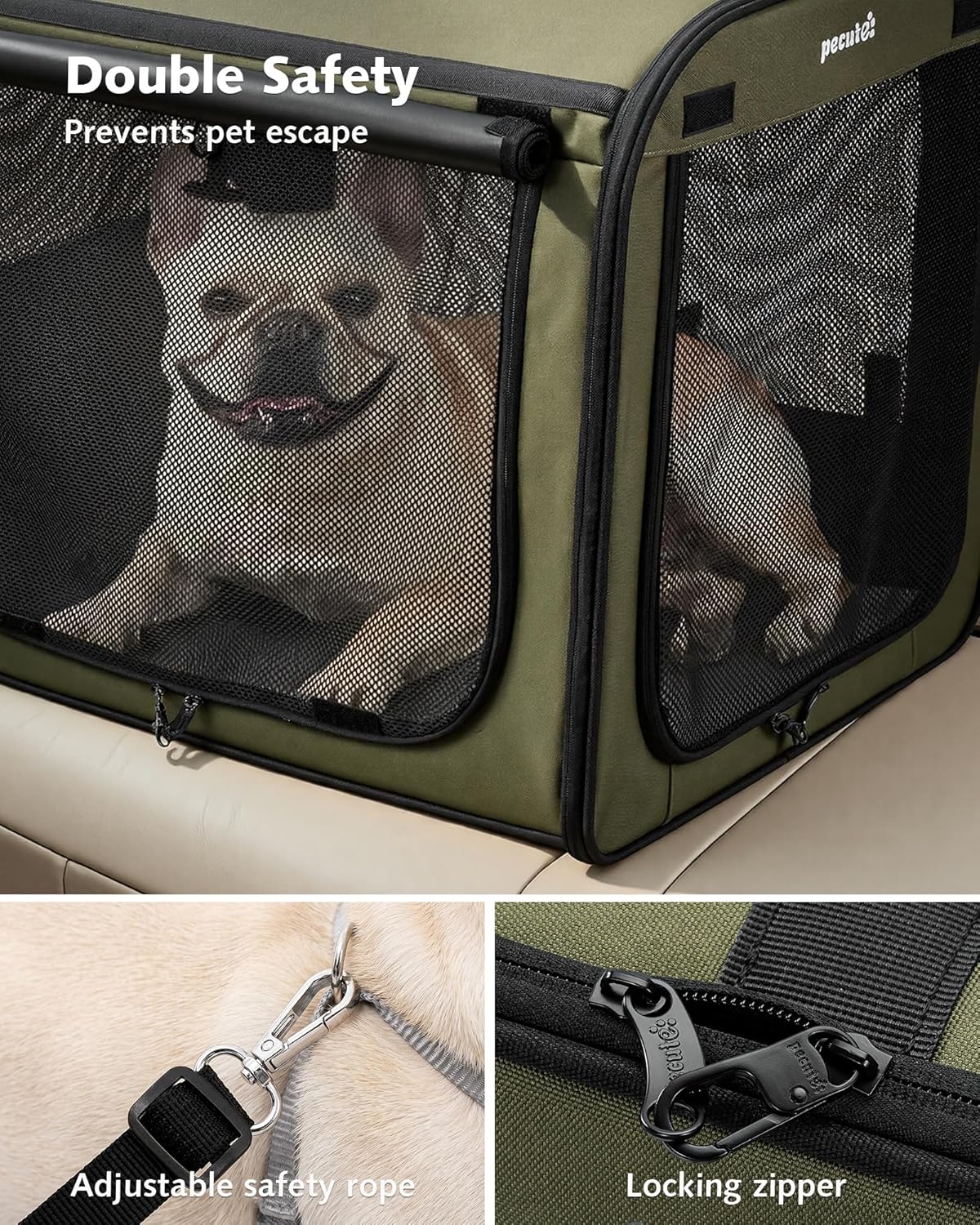 Detalle 2 de Dog car carrier crate 61×45×52 cm