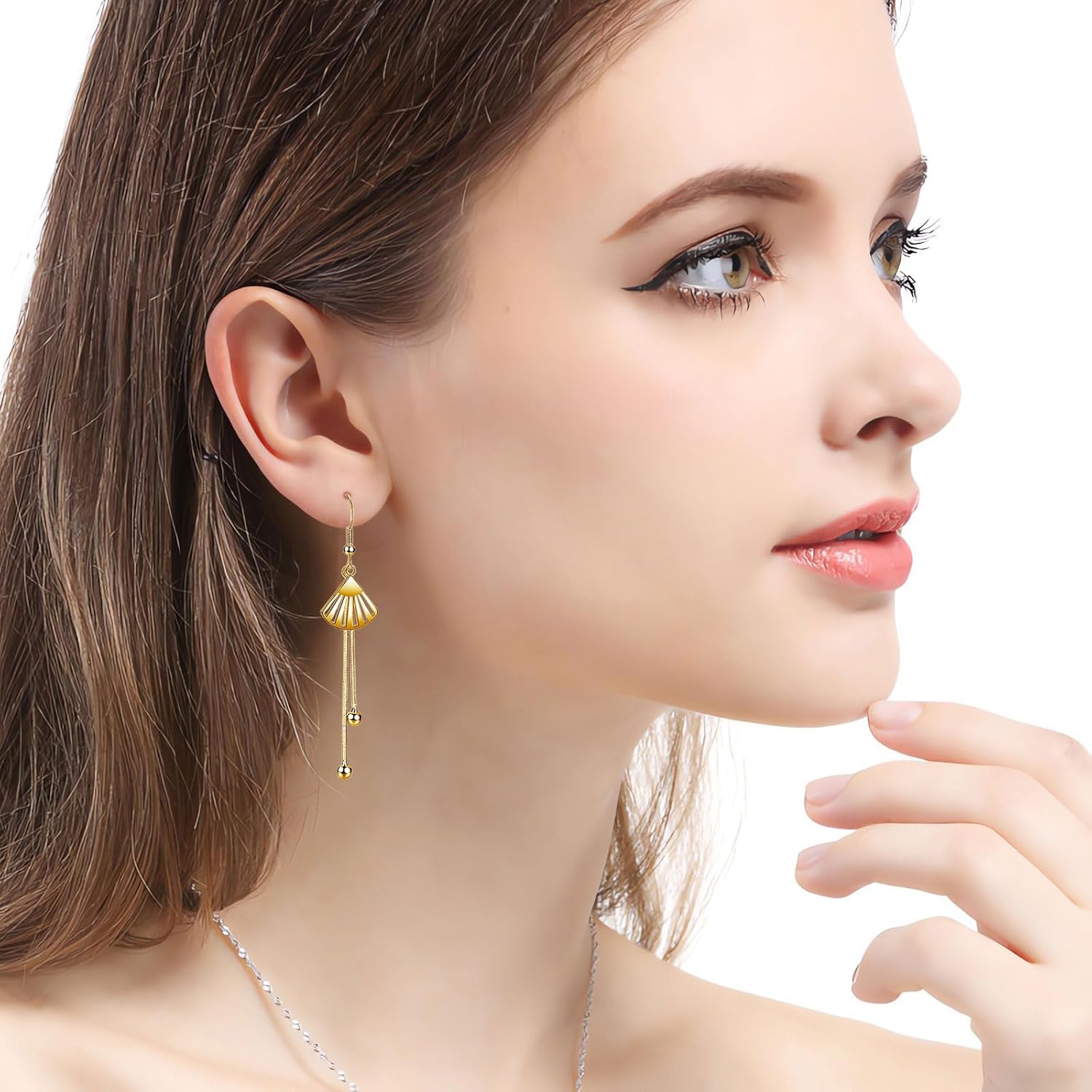 Thumbnail 4 de Kamise Silver Dangle Earrings 8cm