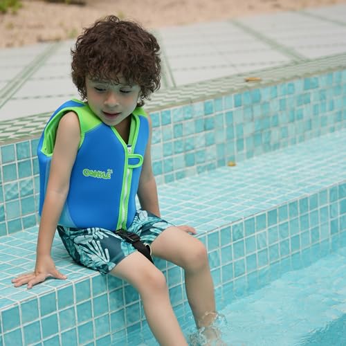 Thumbnail 3 de OSHYLE Chaleco de Natación de Neopreno para Niños (Azul, S) — Chaleco de aprendizaje con flotadores integrados