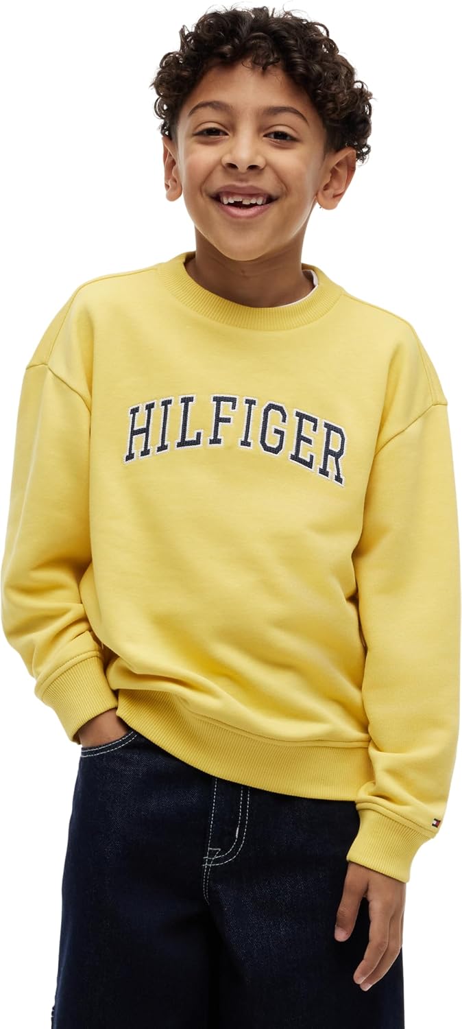 Detalle de Tommy Hilfiger Hilfiger Varsity sweatshirt per bambini e ragazzi (KB0KB10404) – felpa varsity