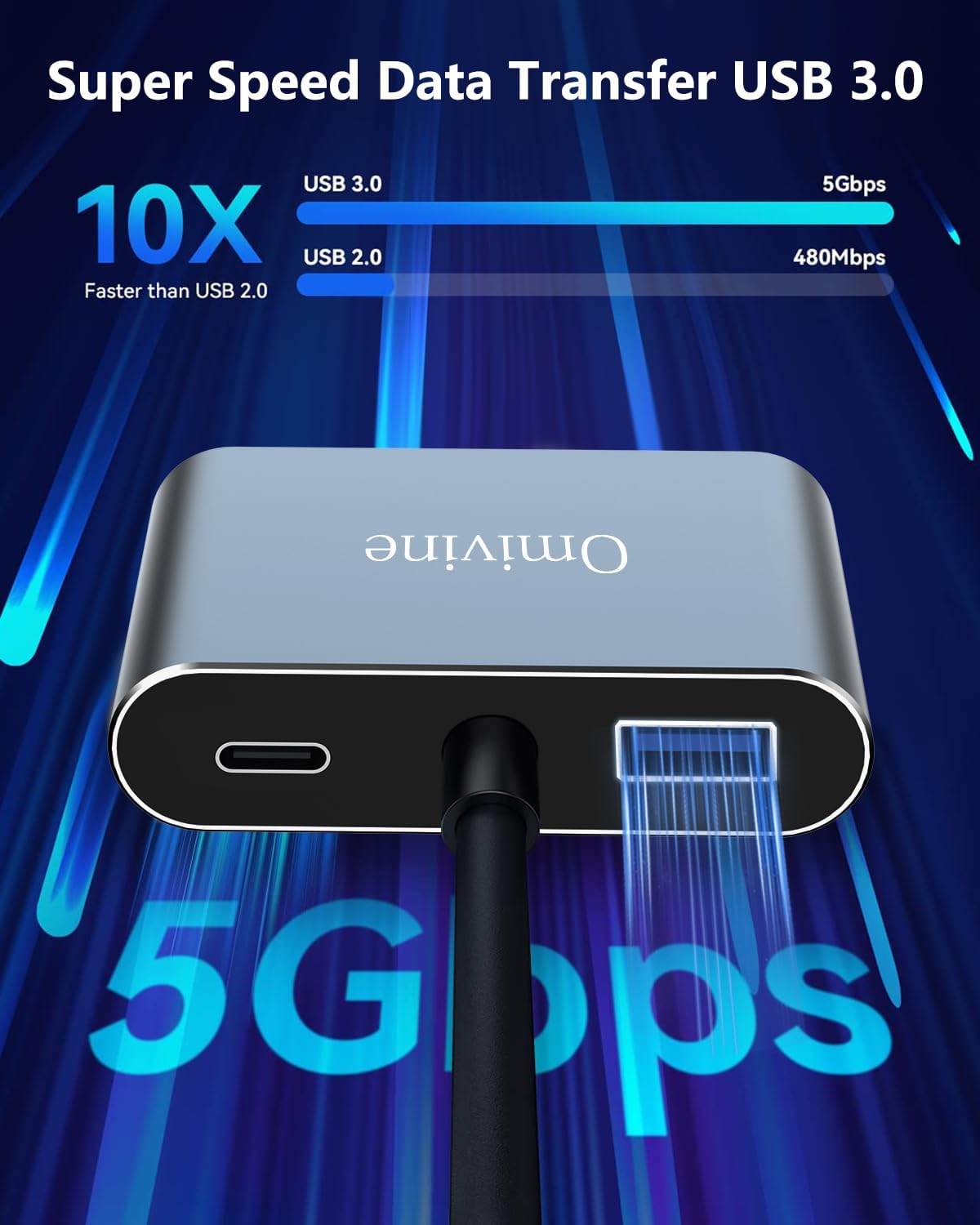 Thumbnail 4 de USB C to Dual HDMI Adapter 4K with 100W PD