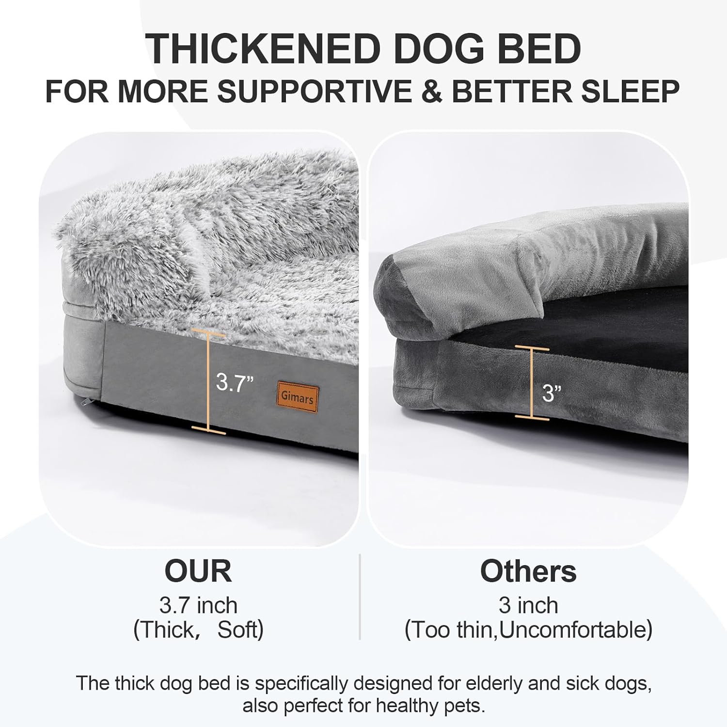 Detalle 2 de Gimars cama ortopédica para perros XL 9,5