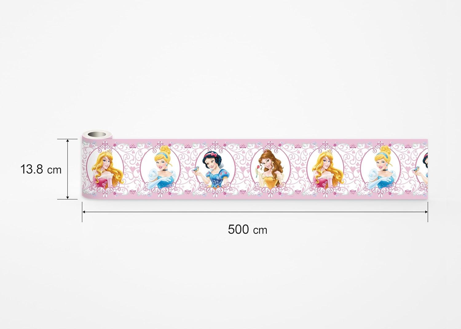 Detalle 1 de AG Design WBD 8065 Disney Princesses Self-Adhesive Wall Border, 500 x 14 cm