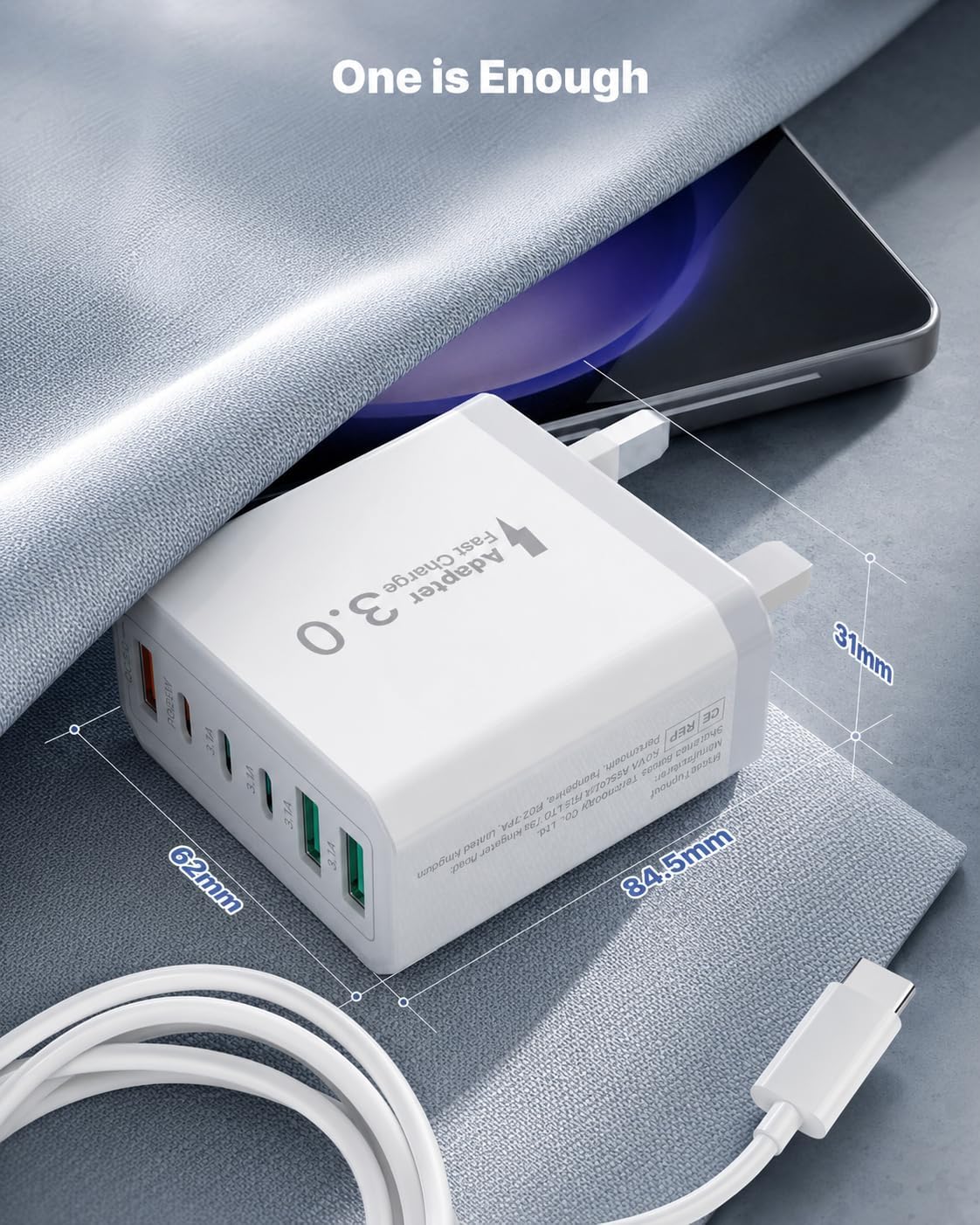 Thumbnail 5 de USB C Plug 6‑Port 40W Multi USB Charger