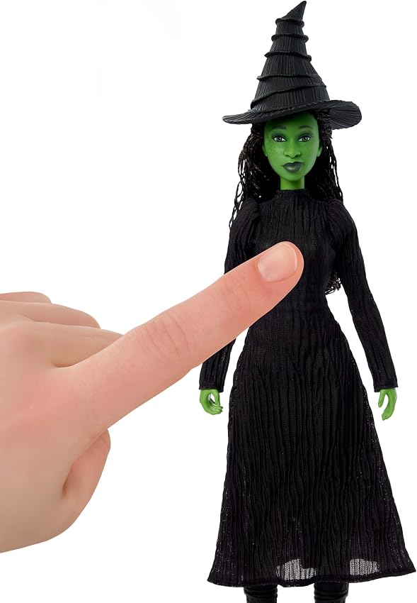 Detalle de Mattel JLG48 Wicked Elphaba, muñeca cantarina