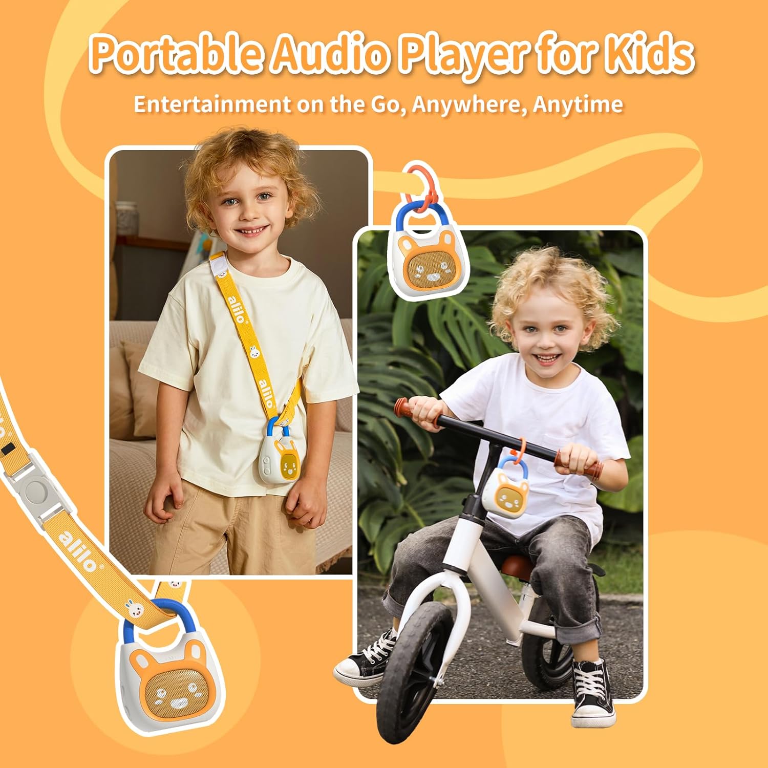 Detalle de alilo Pocket Bunny: Portable Kids Music Player with 120+ Preloaded Stories & Music