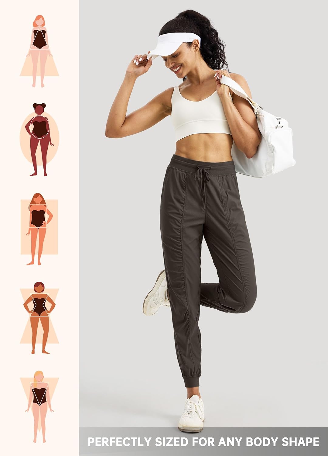 Thumbnail 5 de WILLIT Laufhose Damen Studio Sporthose – leichte, konisch zulaufende Freizeit- und Workout-Hose mit Taschen