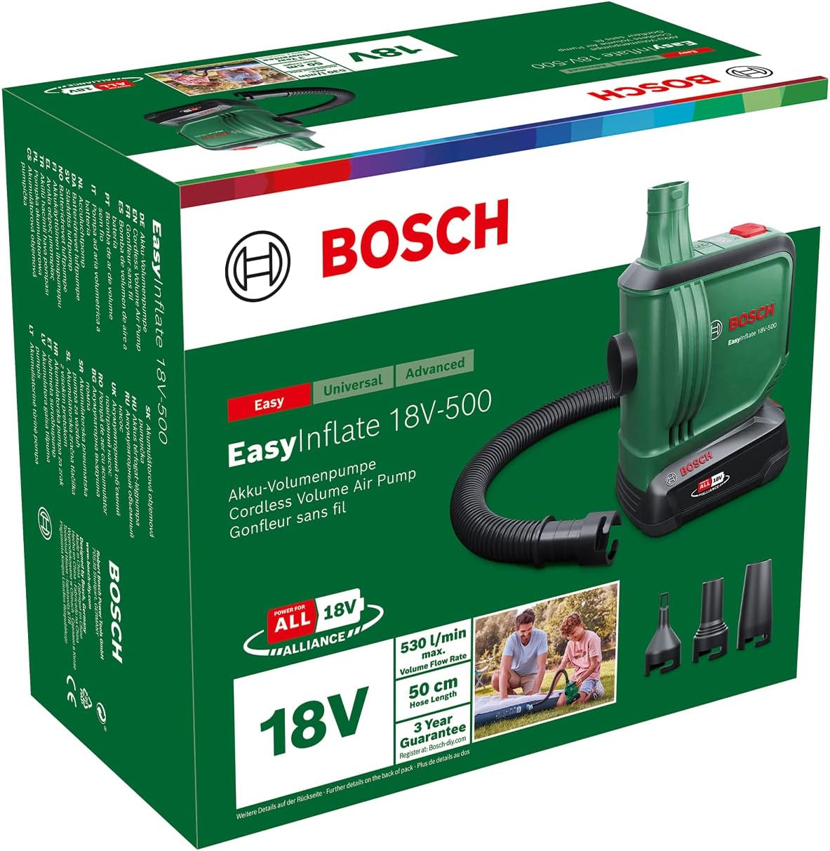 Thumbnail 6 de Bosch EasyInflate 18V-500 : pompe à air sans fil compacte pour gonfler et dégonfler