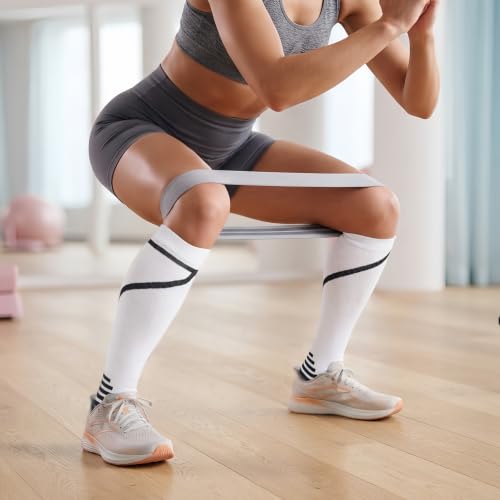 Detalle de DRESHOW – 4 paires de chaussettes de compression multicolores pour le sport et le voyage