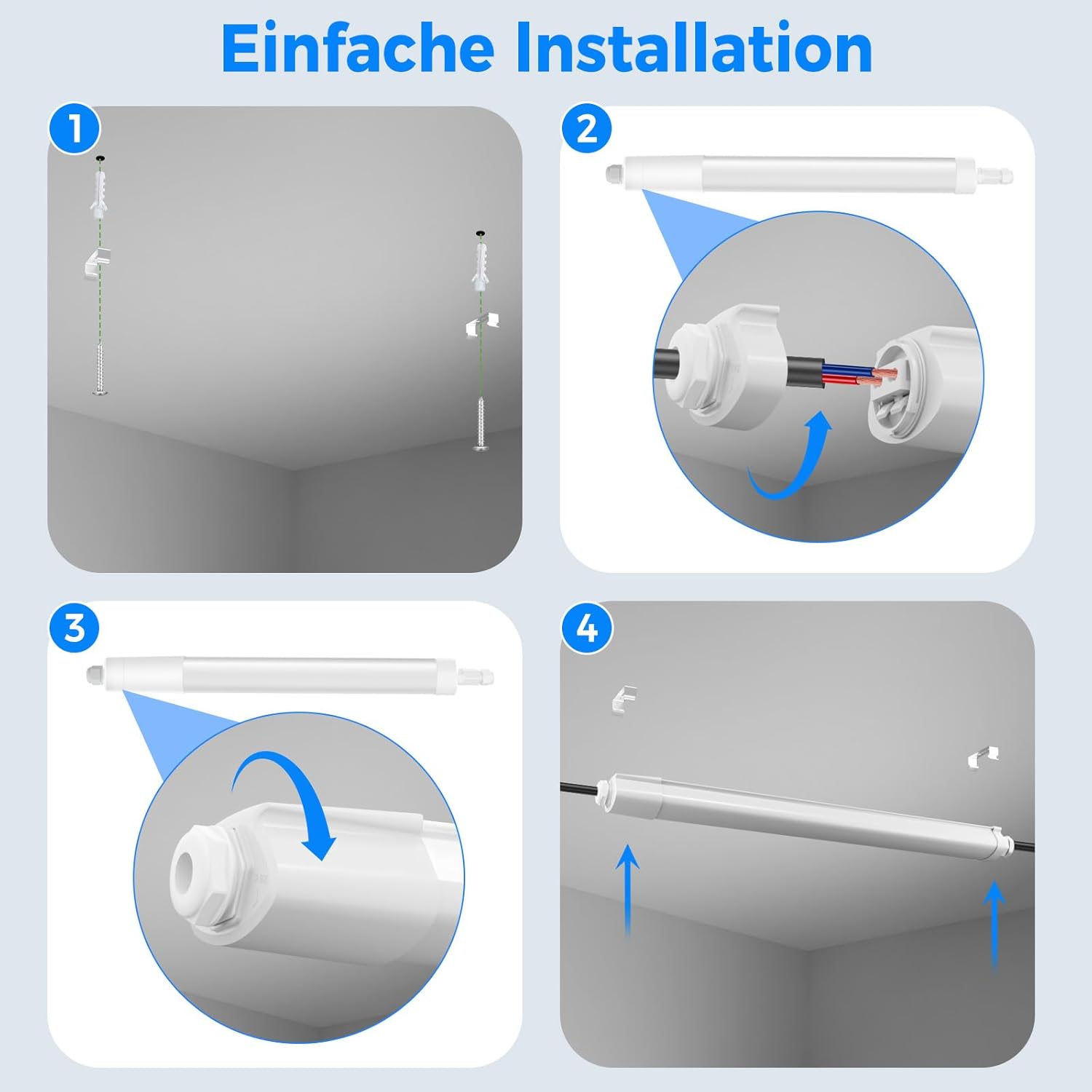 Thumbnail 3 de Peasur Feuchtraumleuchte LED 60cm 18W