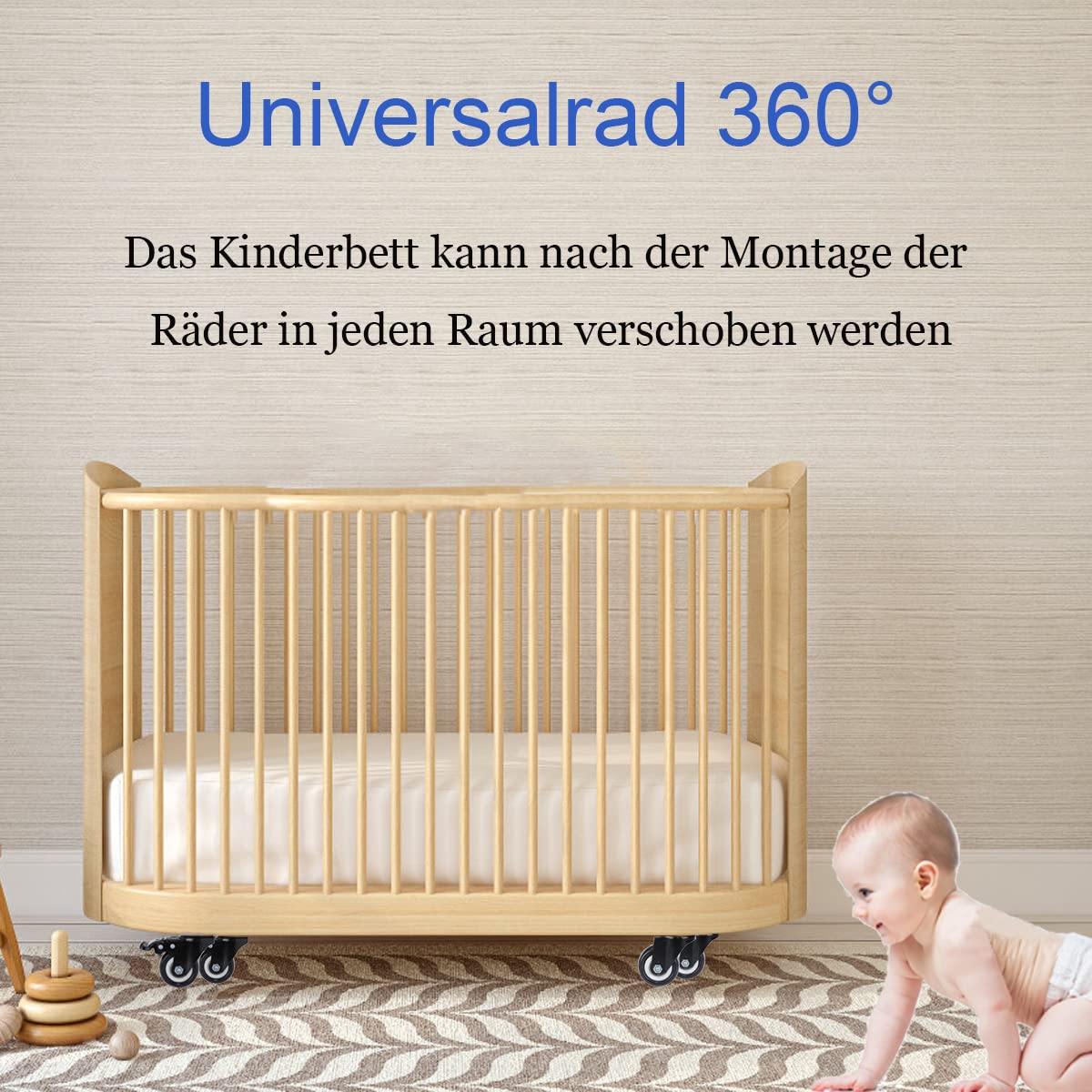 Detalle 2 de Lenkrollen für Möbel 40 mm Schwerlast 150 kg